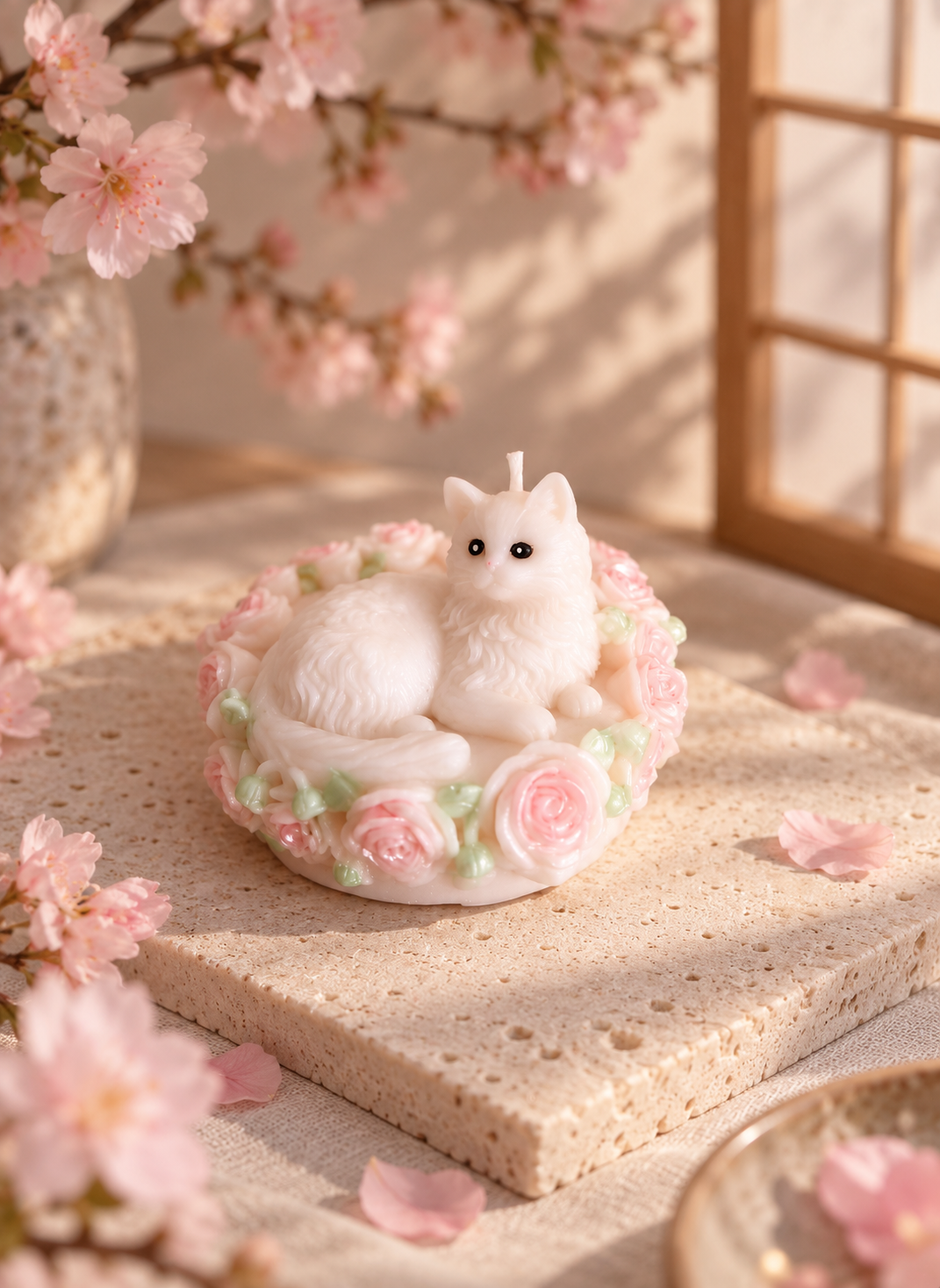 Bougie « Flower Cat »