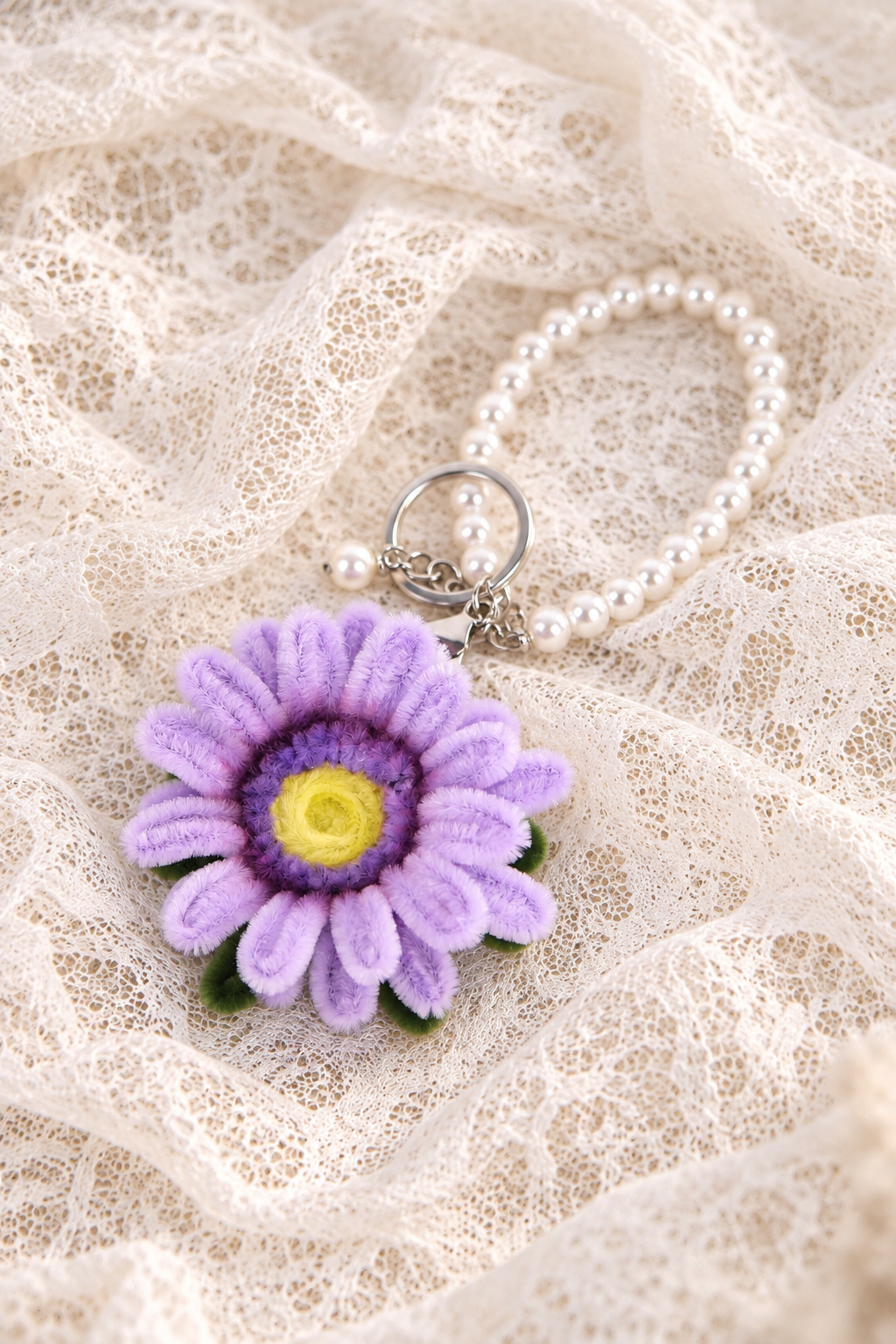 Porte-clés à fleurs