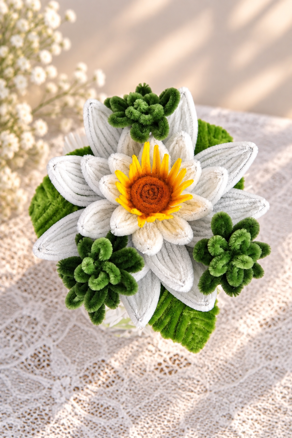 Water lily in pot