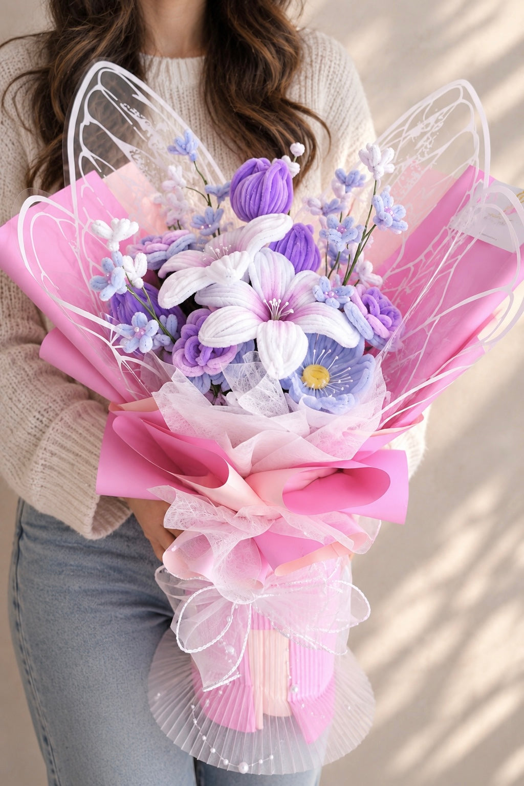 Bouquet 'Papillon Rose' (Précommande)