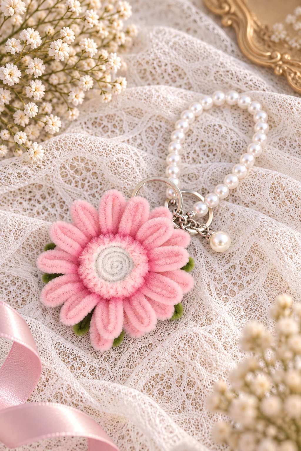 Porte-clés à fleurs