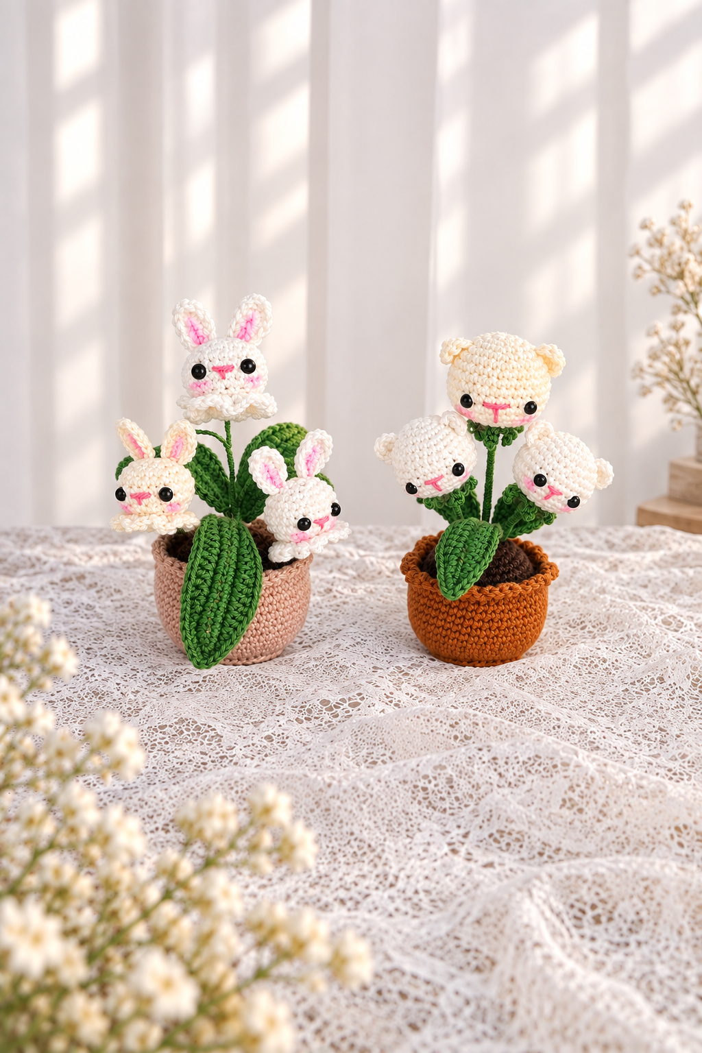 Dieren bloempotjes