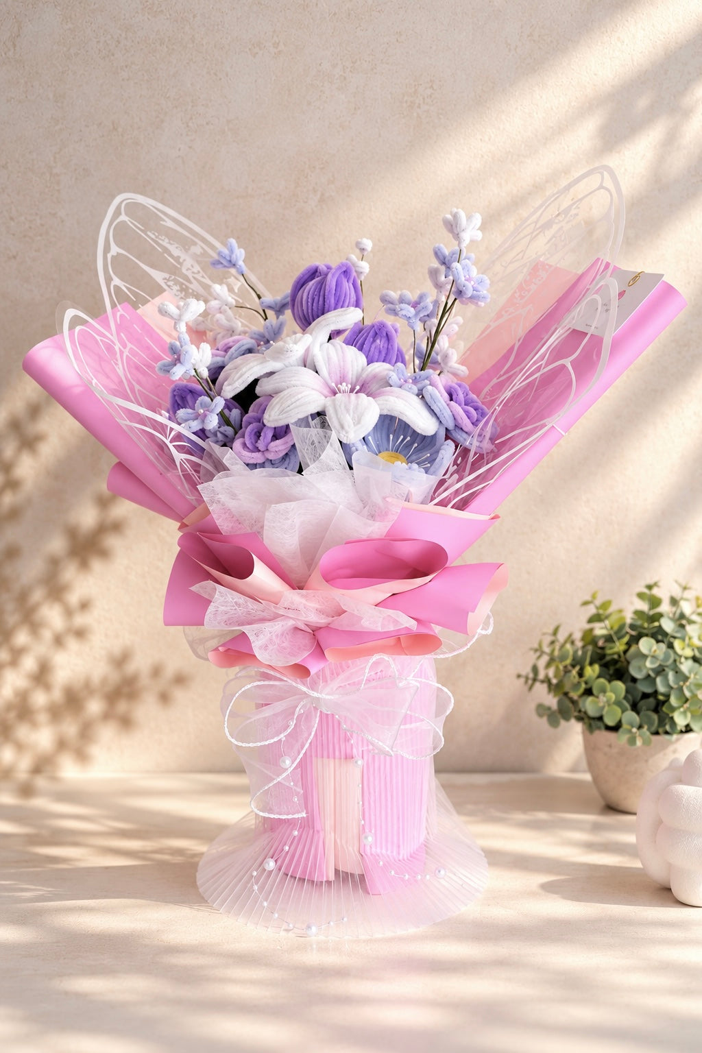 Bouquet 'Papillon Rose' (Précommande)