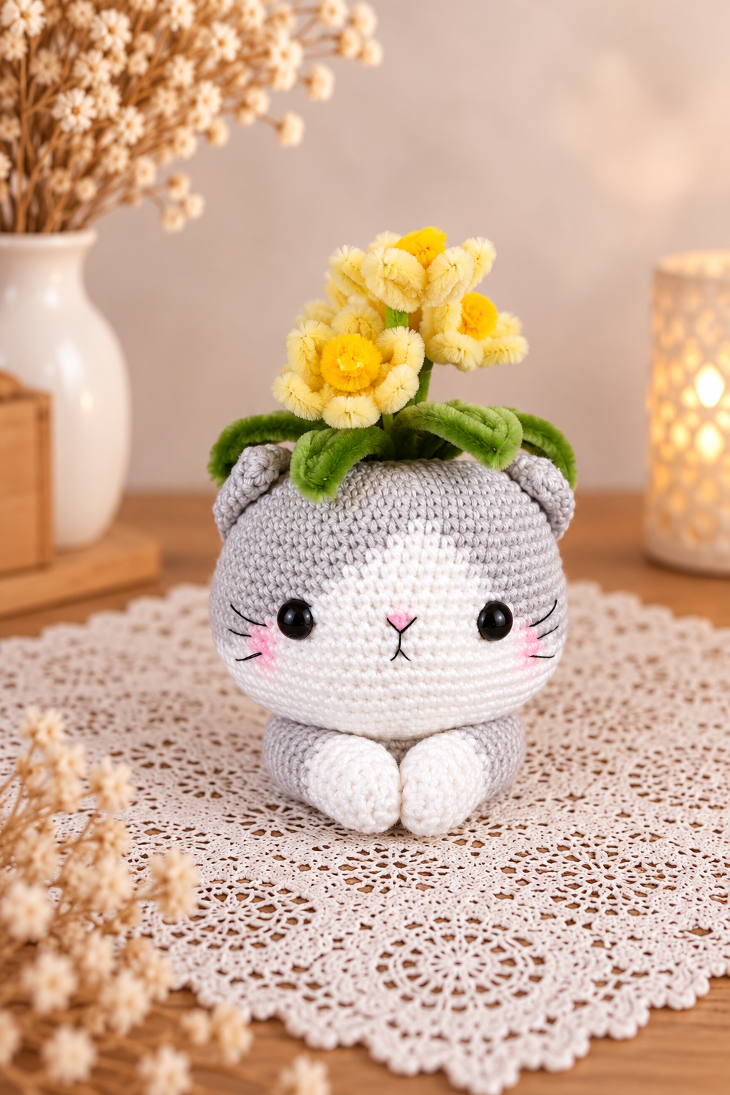 Katten bloem vazen