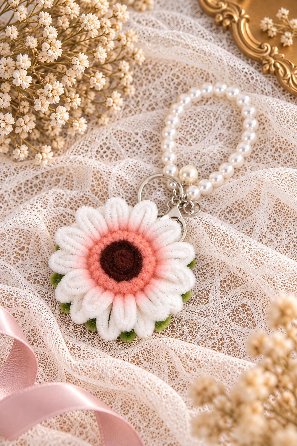 Porte-clés à fleurs