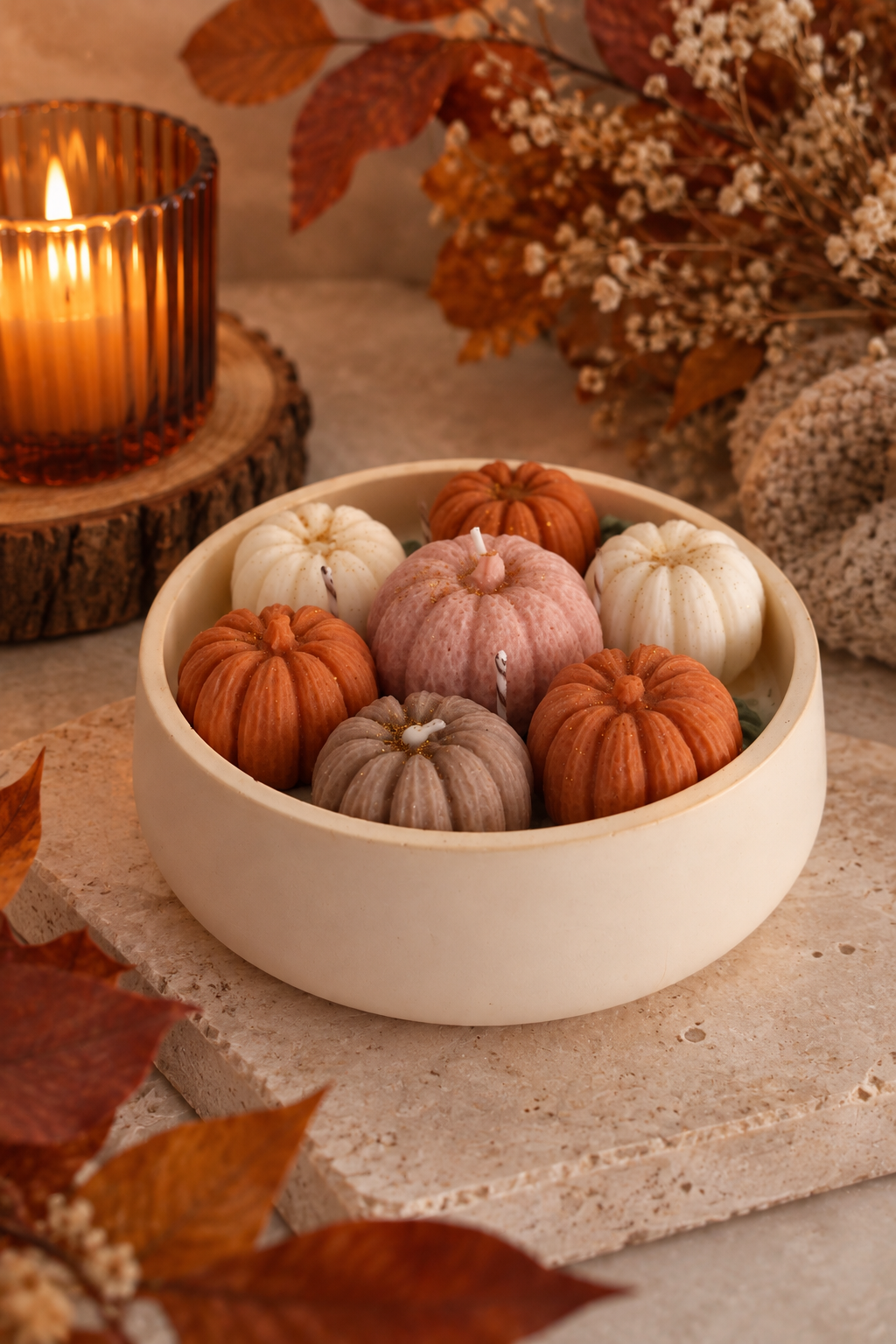 Kaars 'Gold Pumpkins'