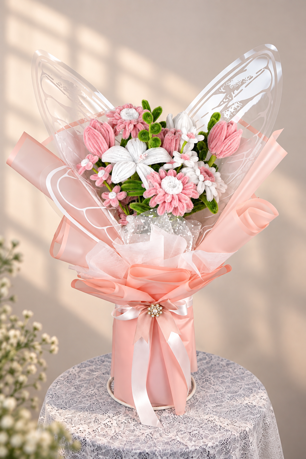 Bouquet 'Papillon Rose' (Précommande)
