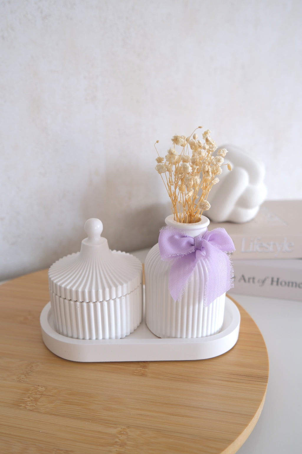 Ensemble bougie et vase