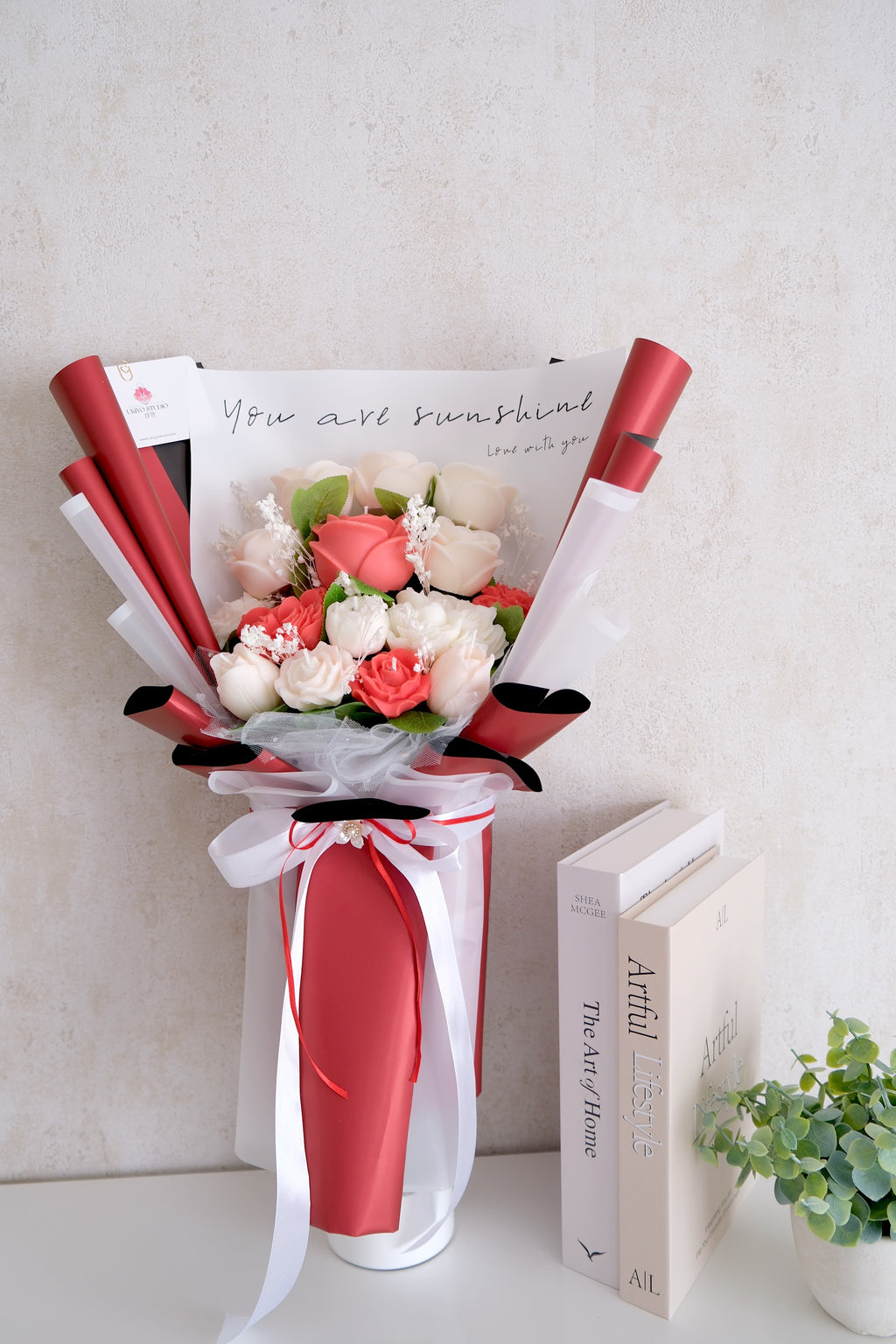 Candle Bouquet 'Velvet Rose' (Pre-order)