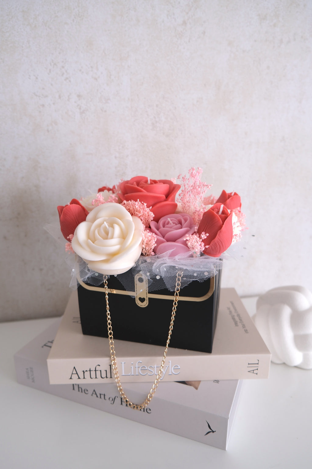 Candle bouquet bag 'Blush'
