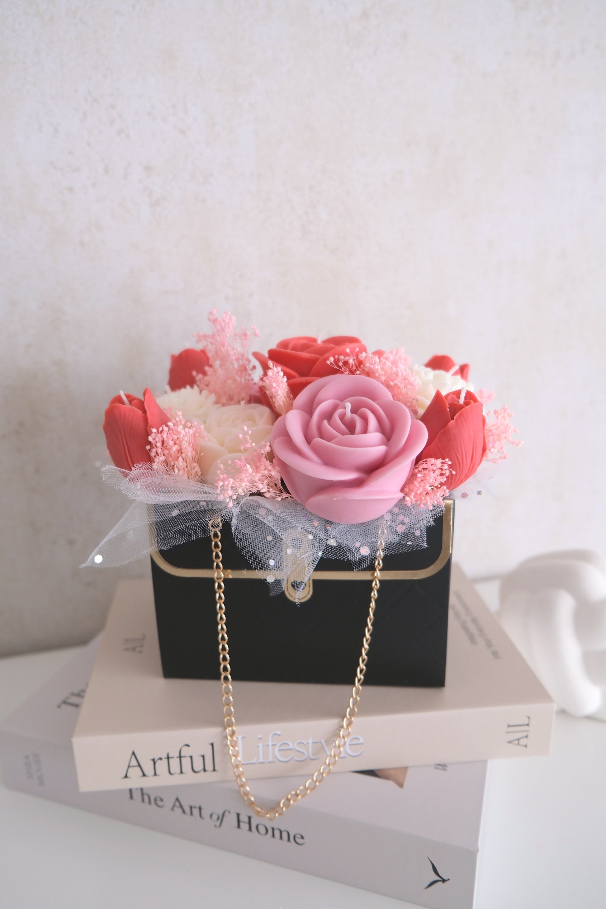 Candle bouquet bag 'Blush'