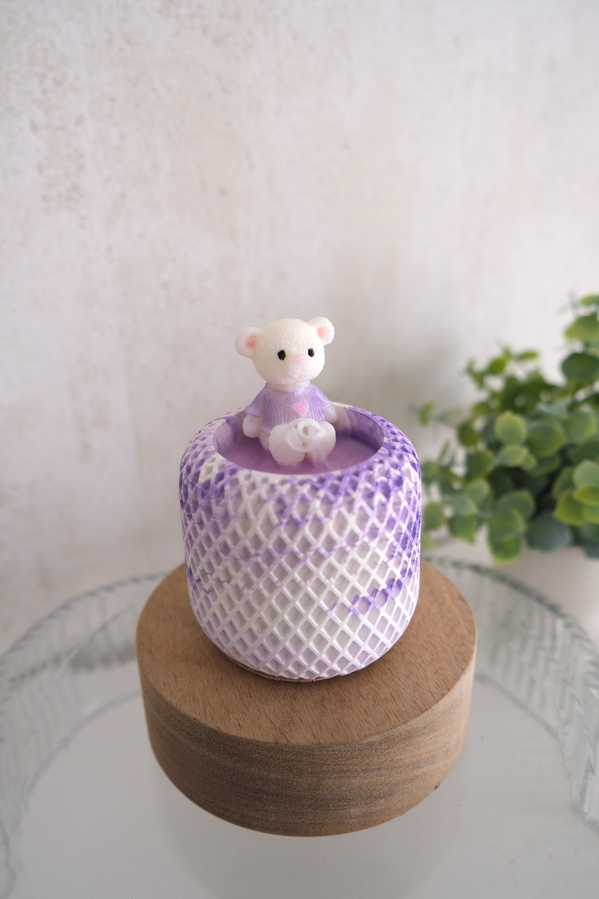 Candle 'Purple Bear'