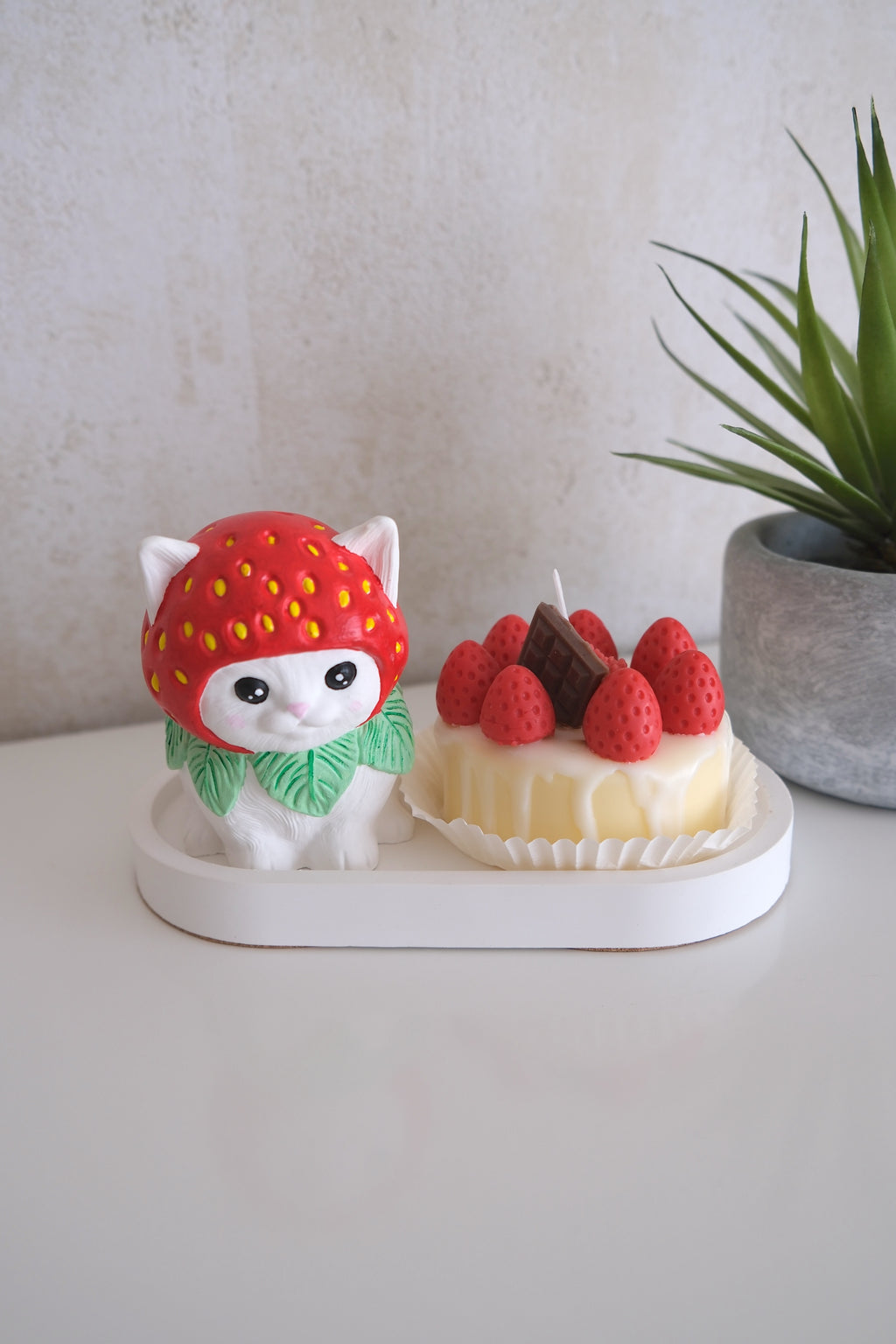 Candle 'Strawberry Cat Set'