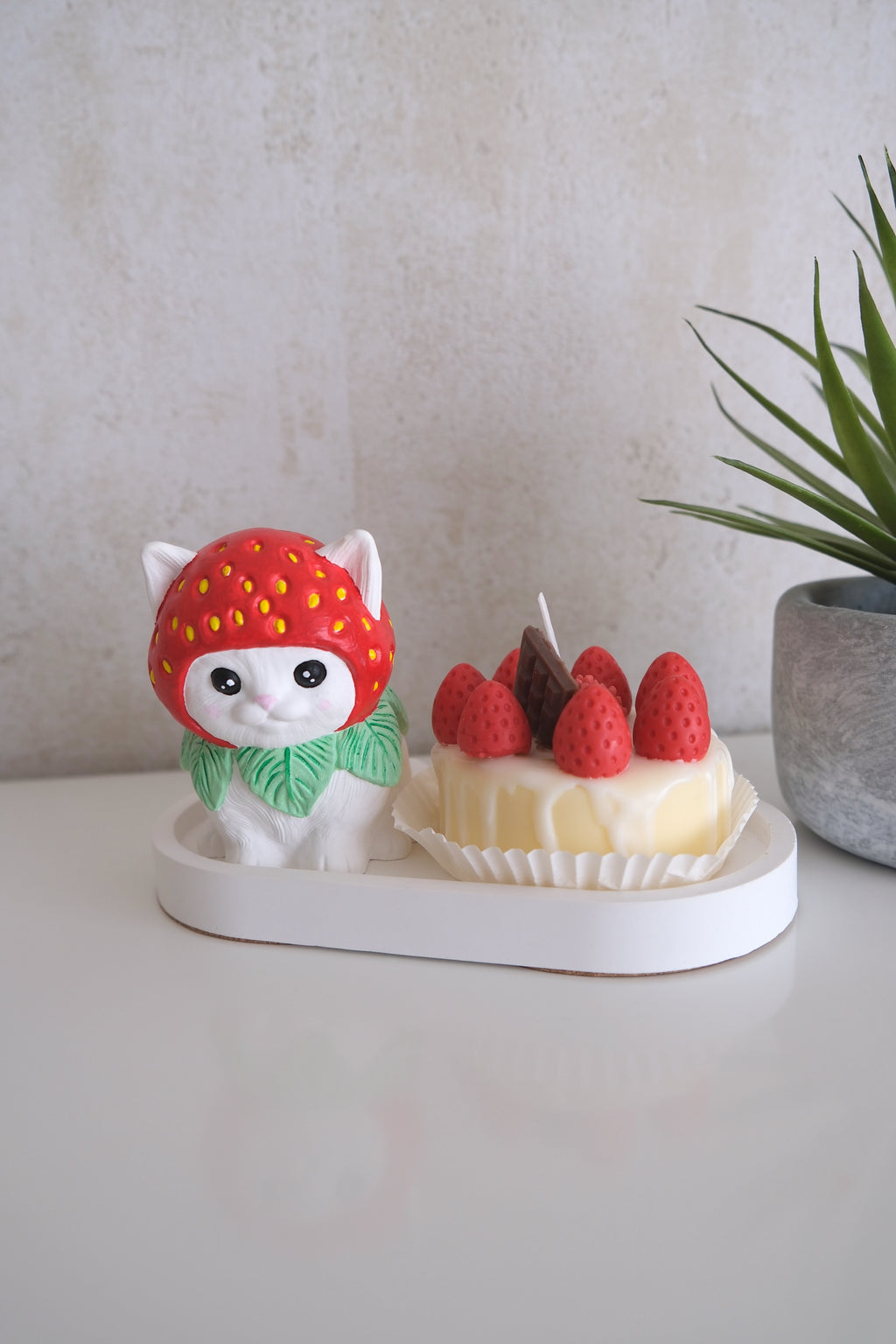 Candle 'Strawberry Cat Set'