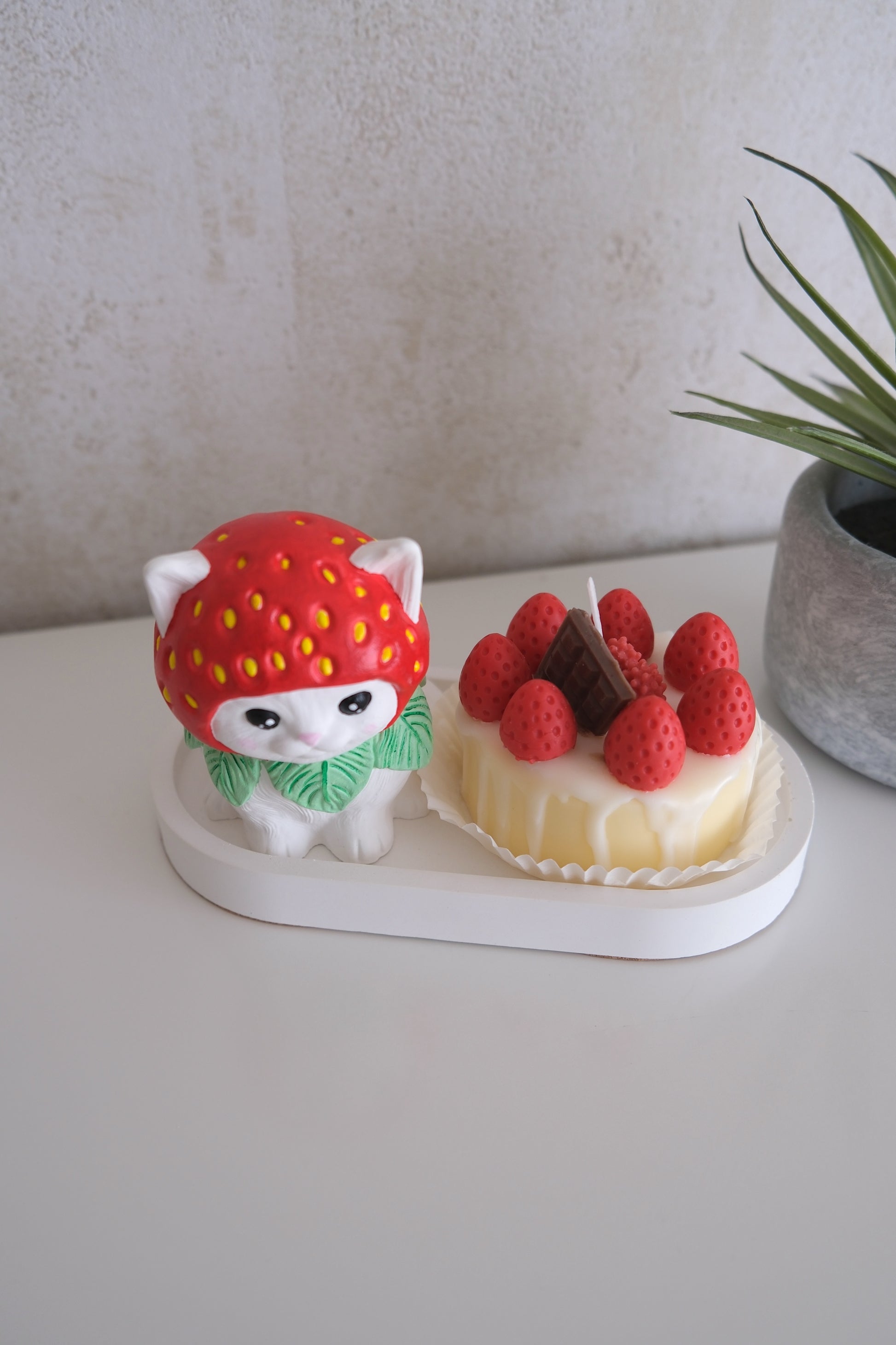 Candle 'Strawberry Cat Set'
