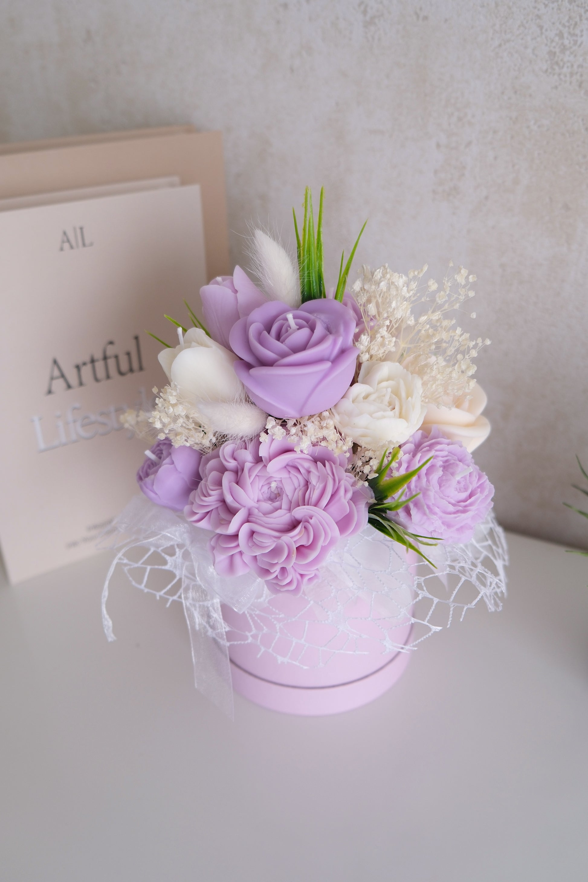 Bouquet de bougies « Rêve violet »