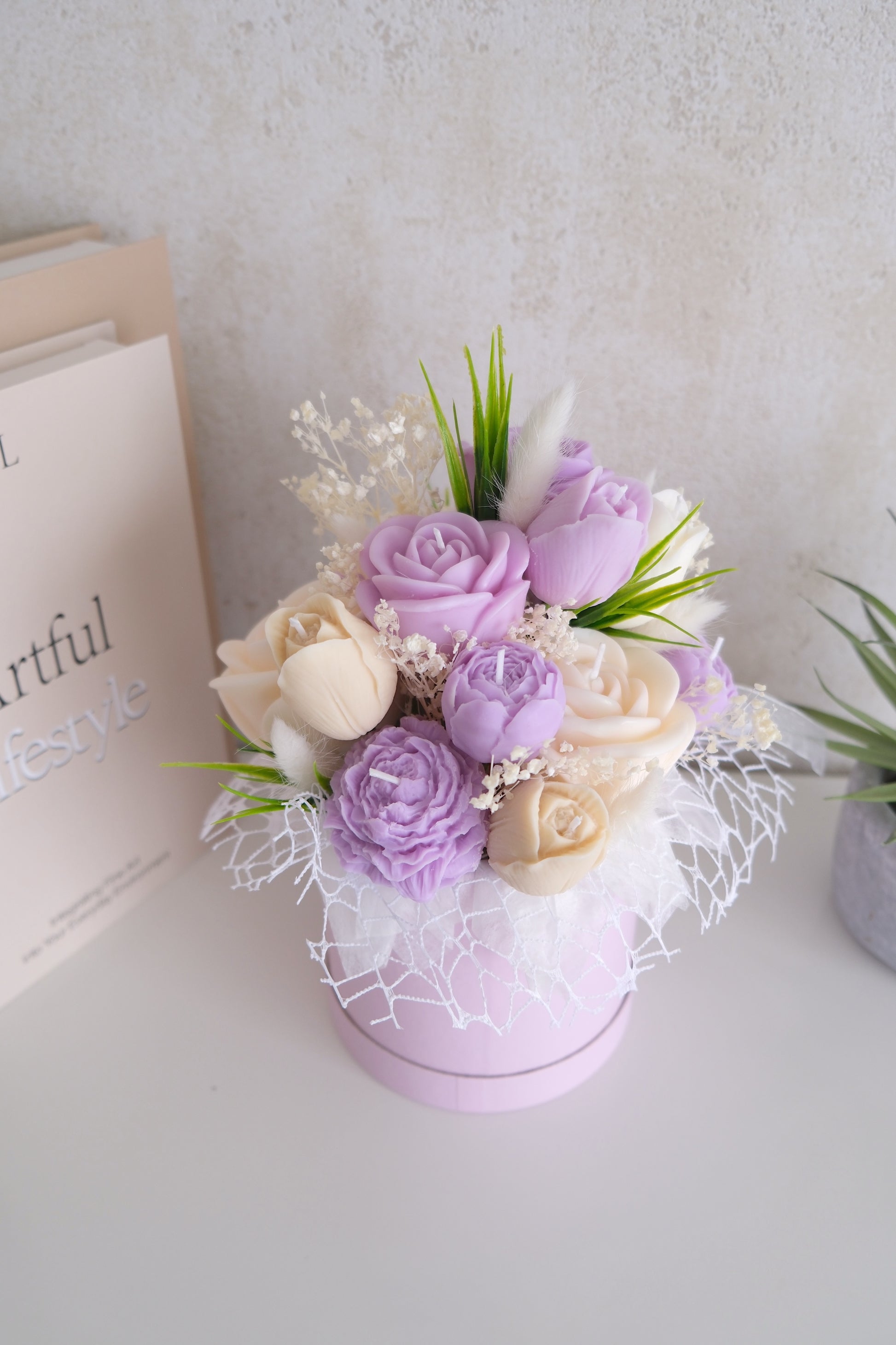 Bouquet de bougies « Rêve violet »