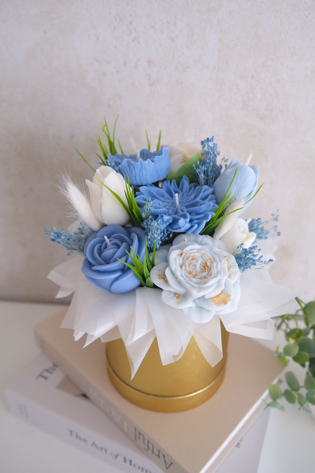 Candle Bouquet 'Azure Gold'