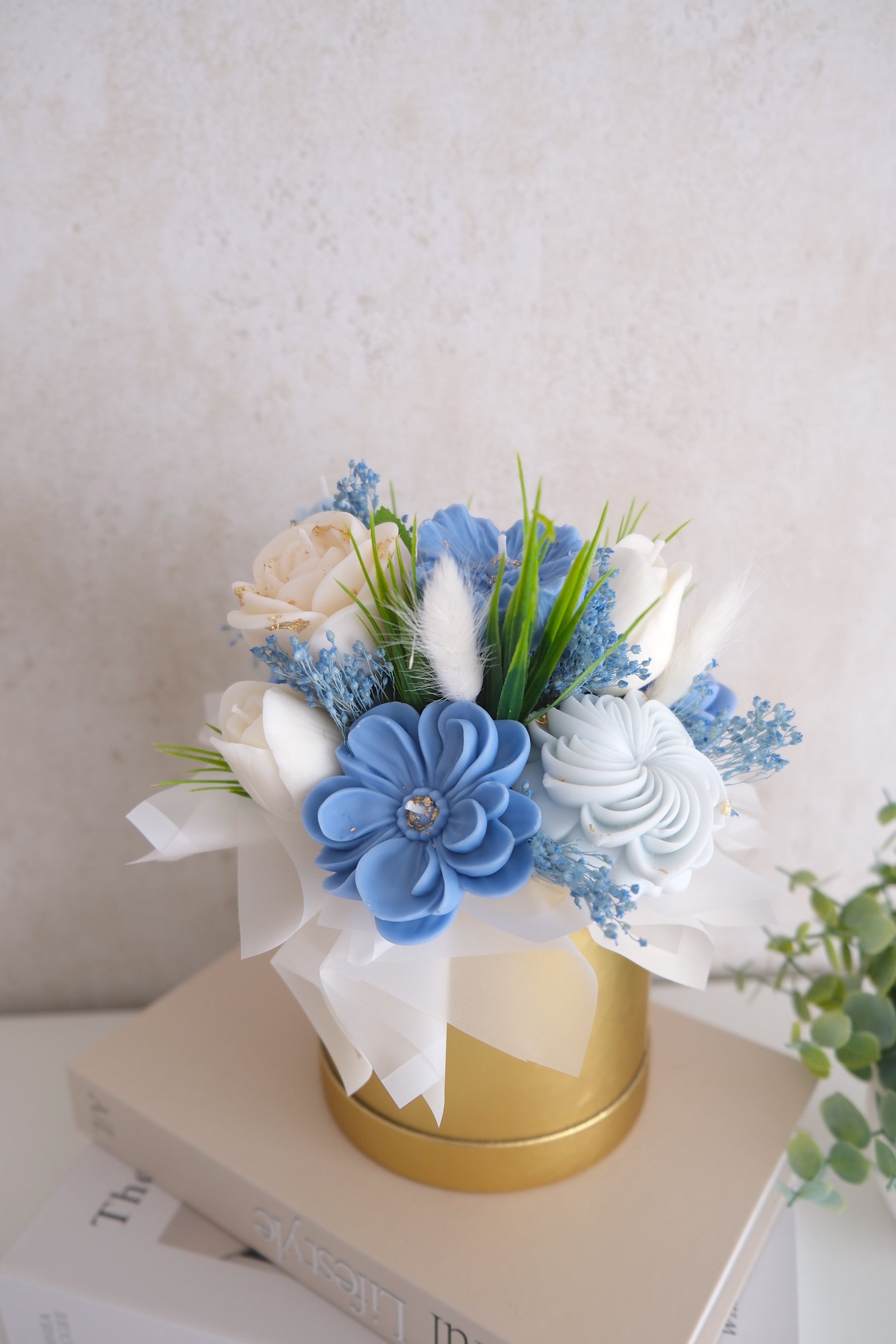 Kaarsen boeket 'Azure Gold'