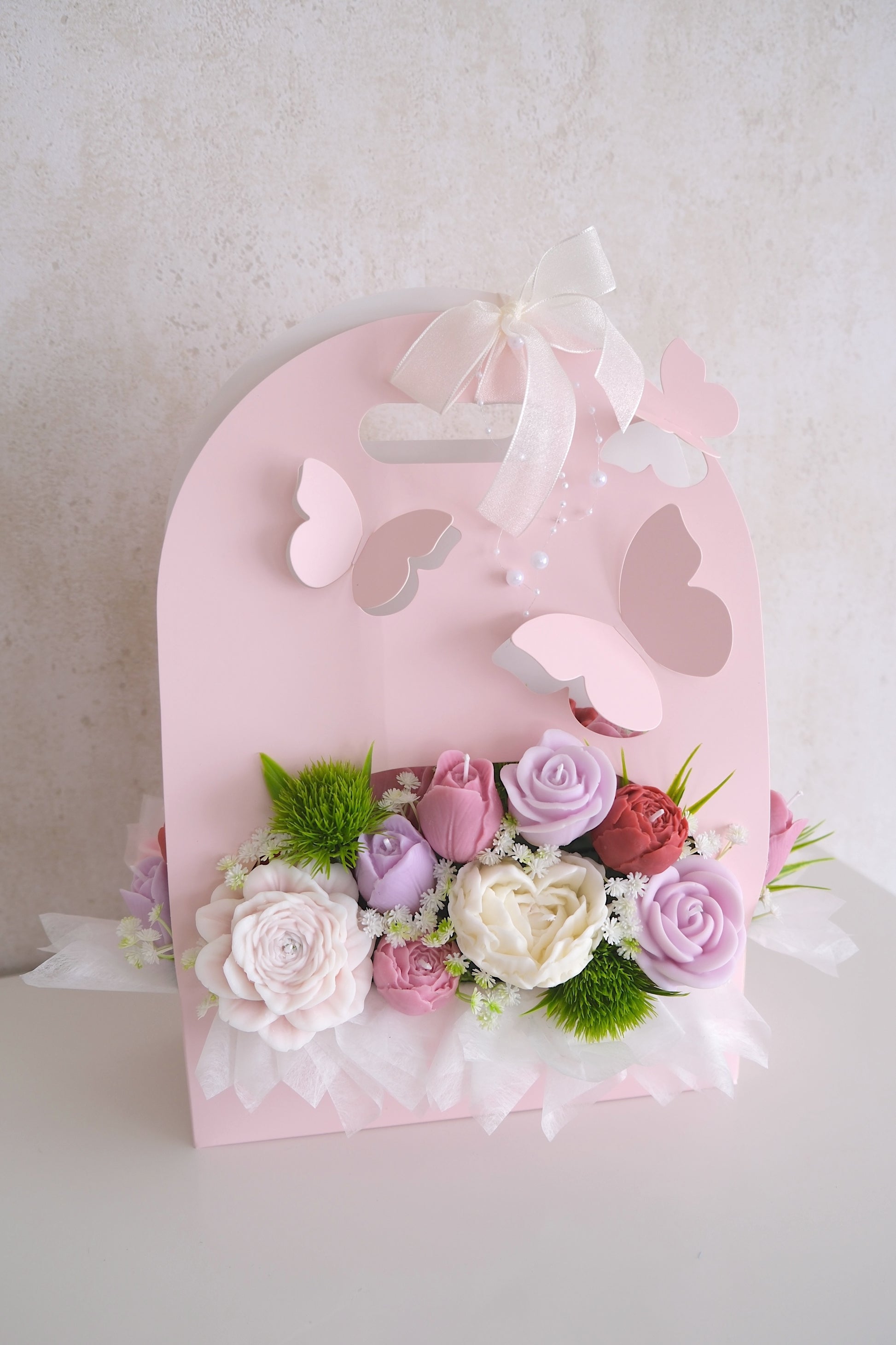 Kaarsen boeket 'Butterfly Box'