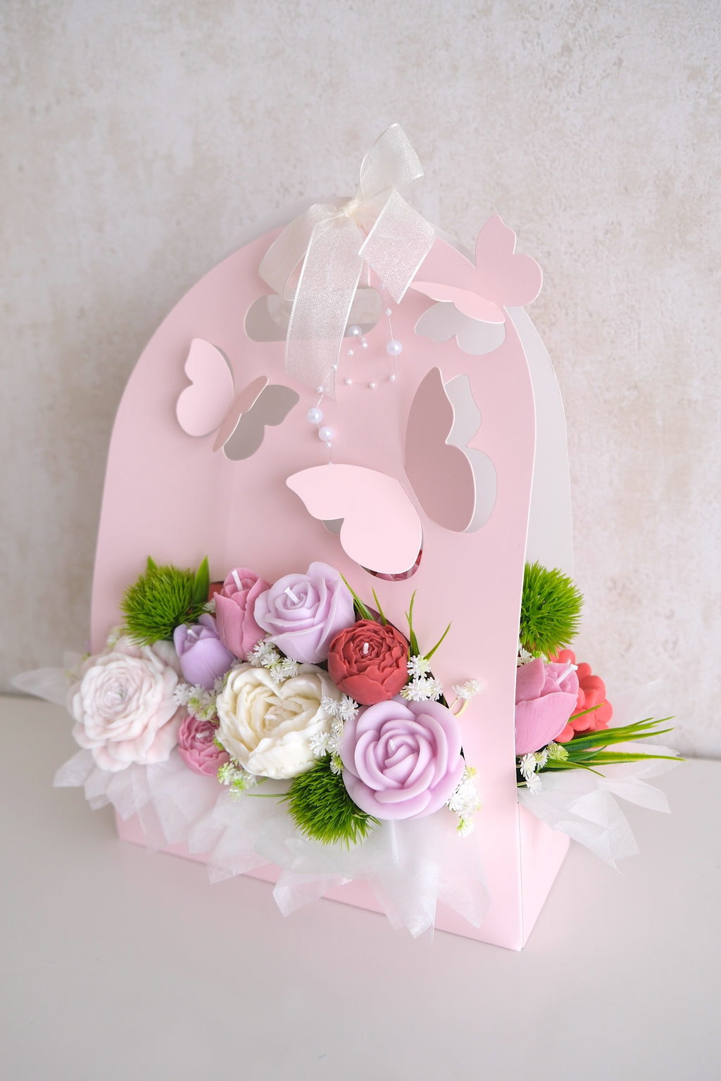 Candle bouquet 'Butterfly Box'