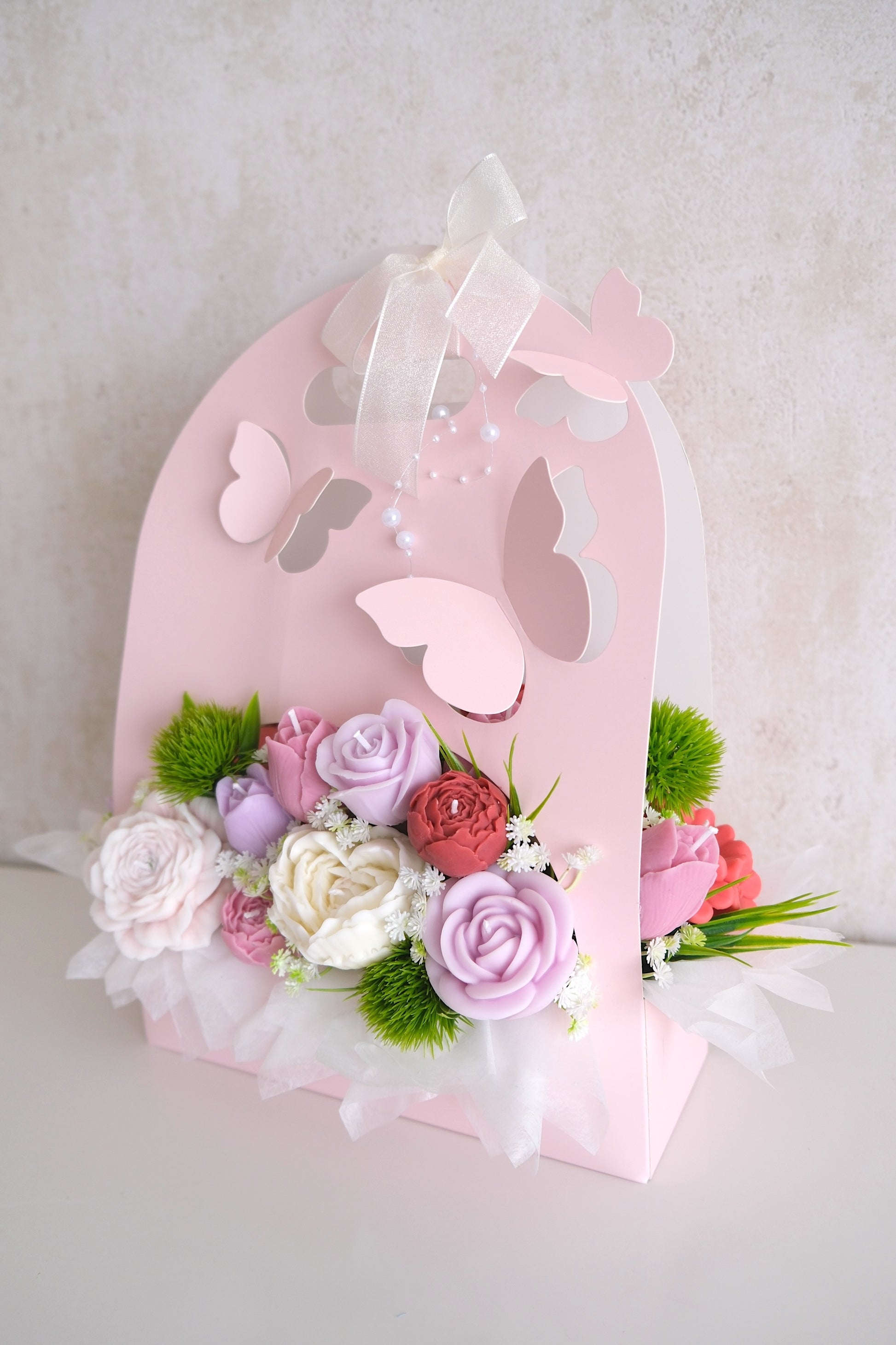 Kaarsen boeket 'Butterfly Box'