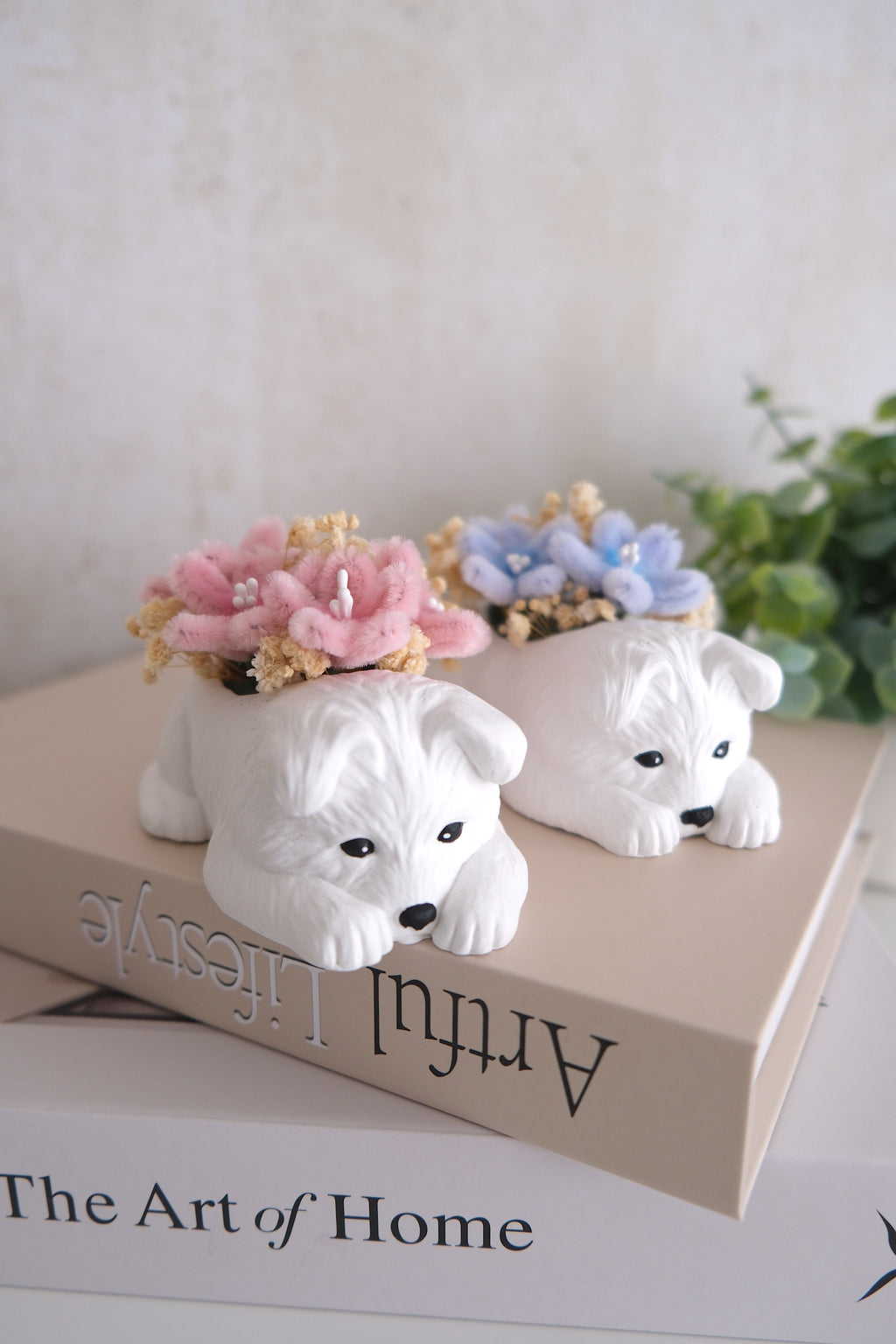 Dogs with flowers