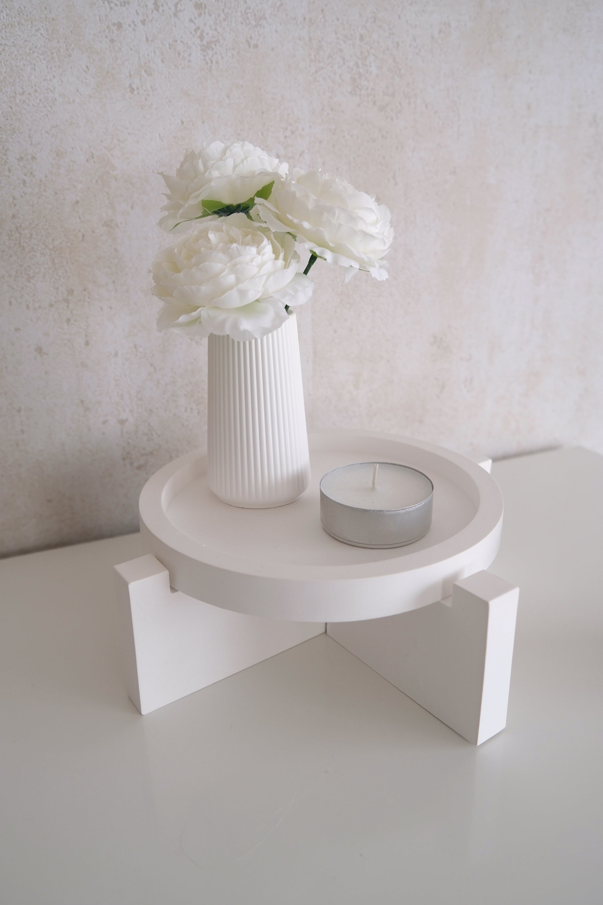 Display met vaasje