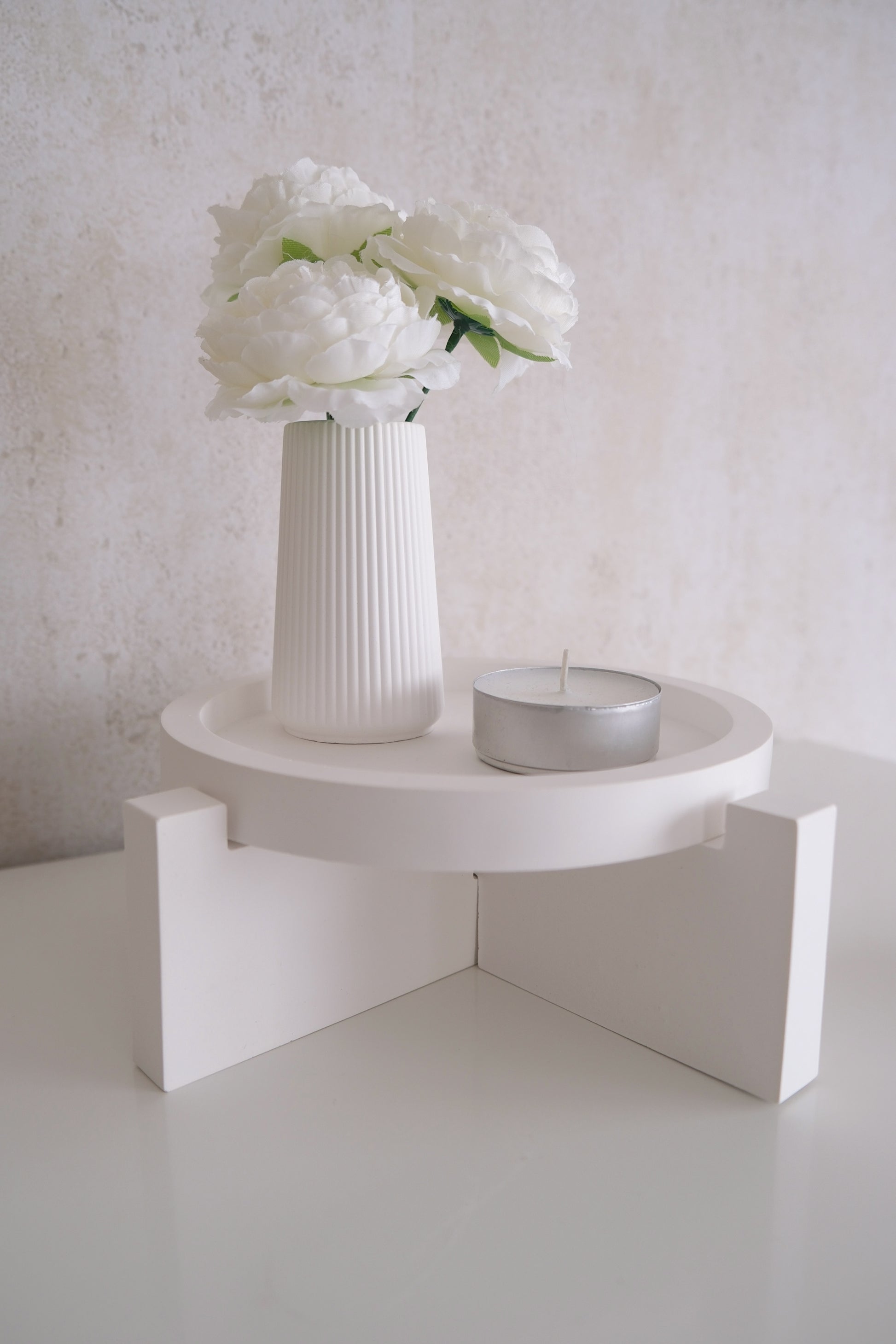 Display met vaasje