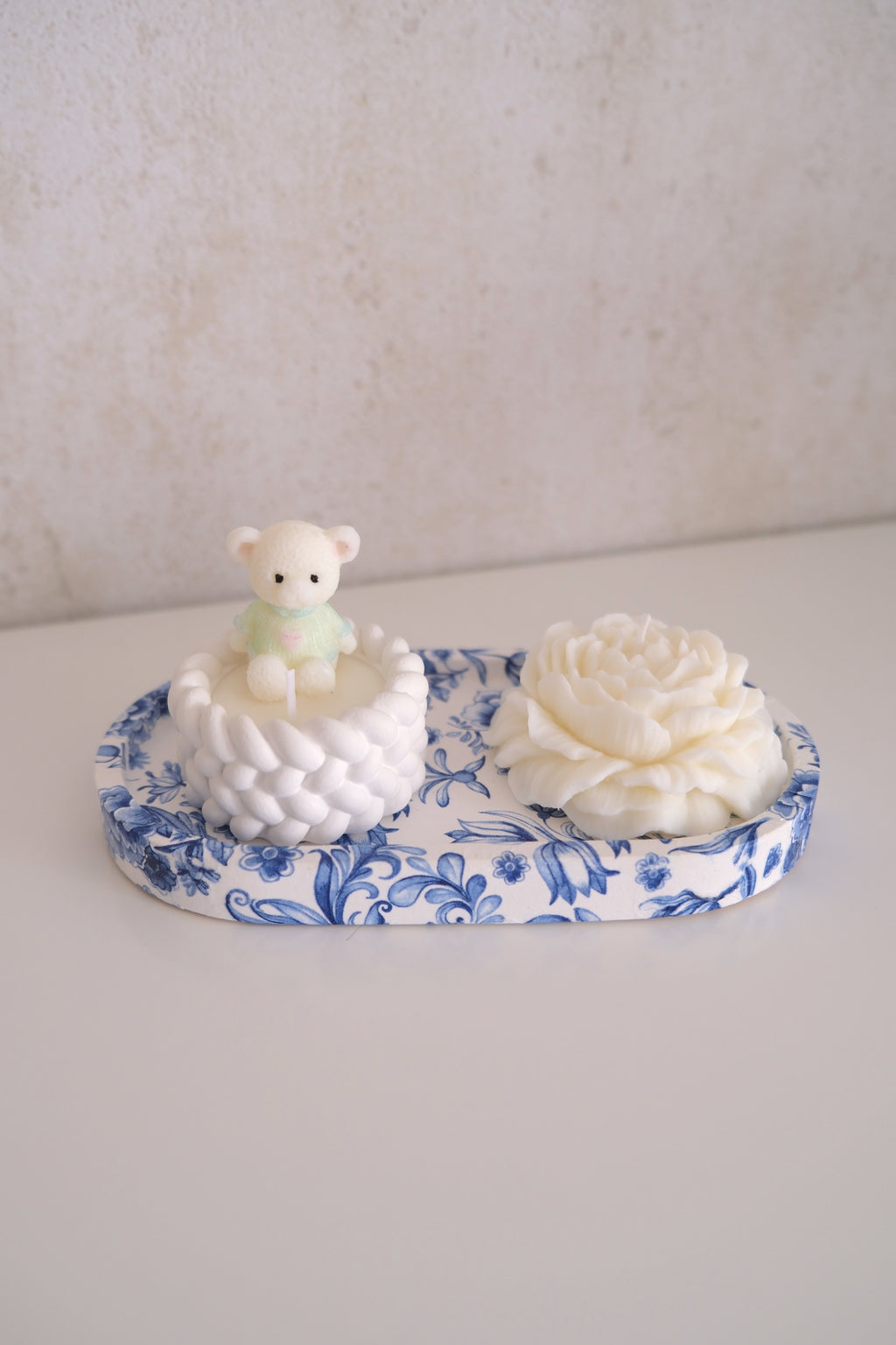 Candle 'Blue & White Bear Set'
