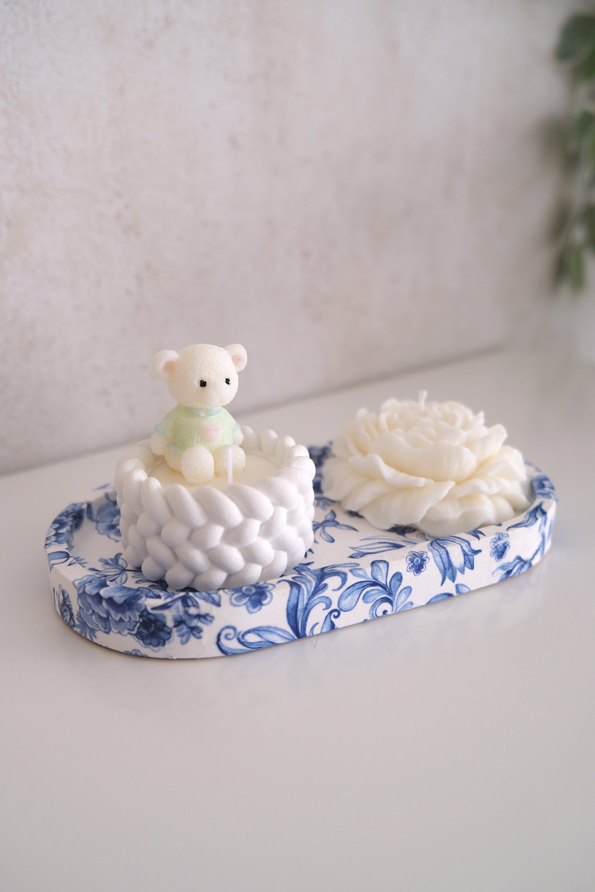 Bougie « Blue & White Bear Set »