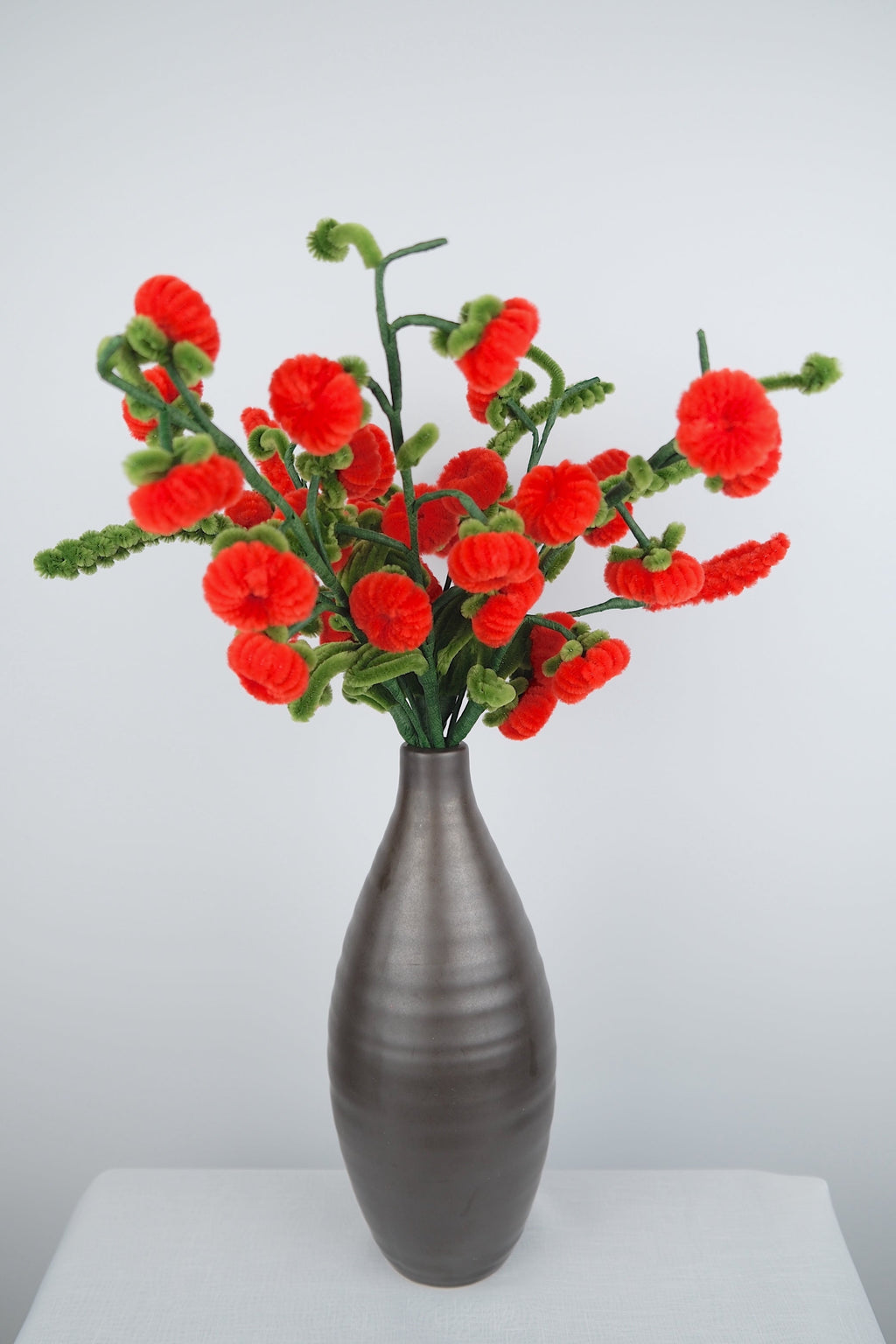 Red flowers in vase