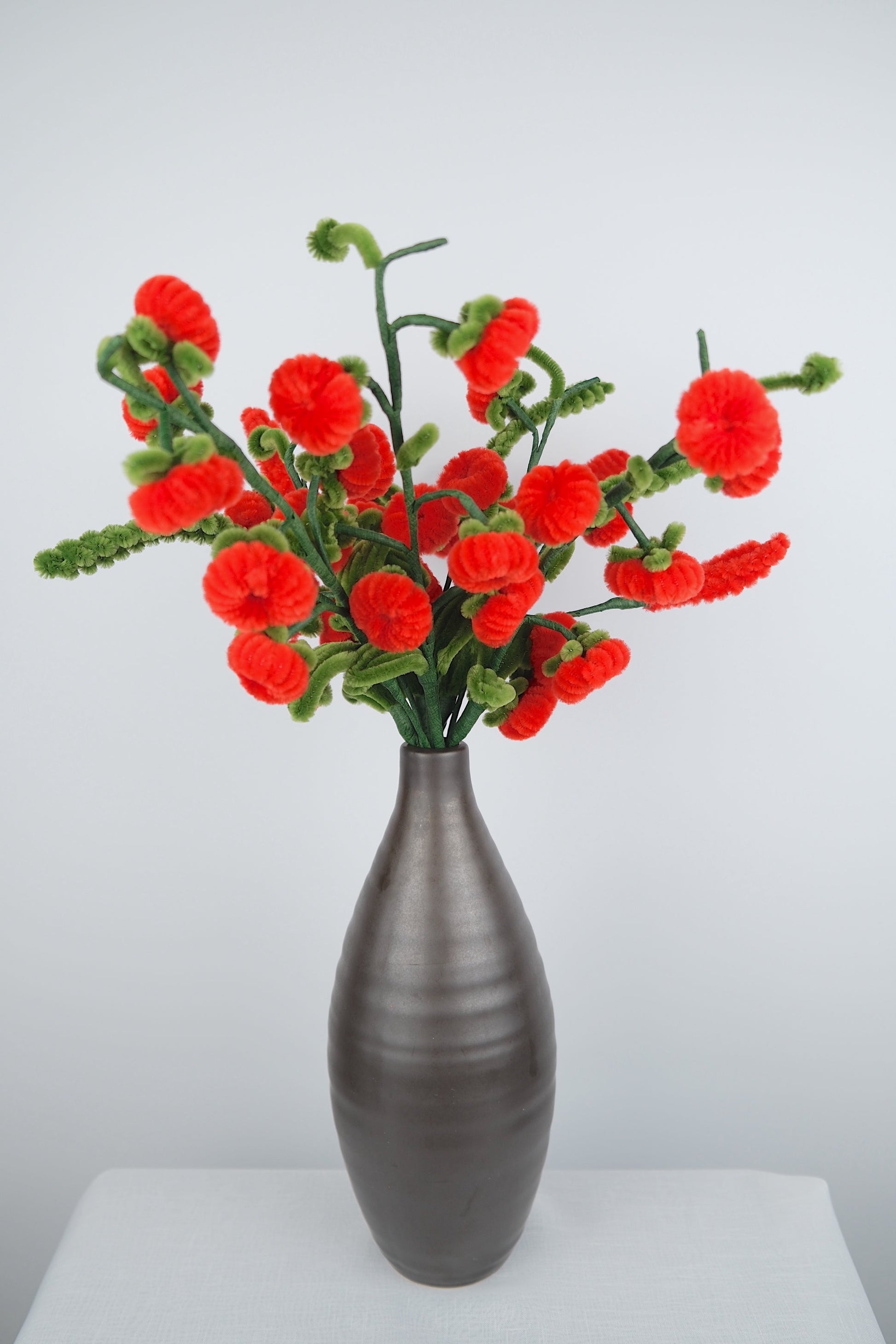 Red flowers in vase