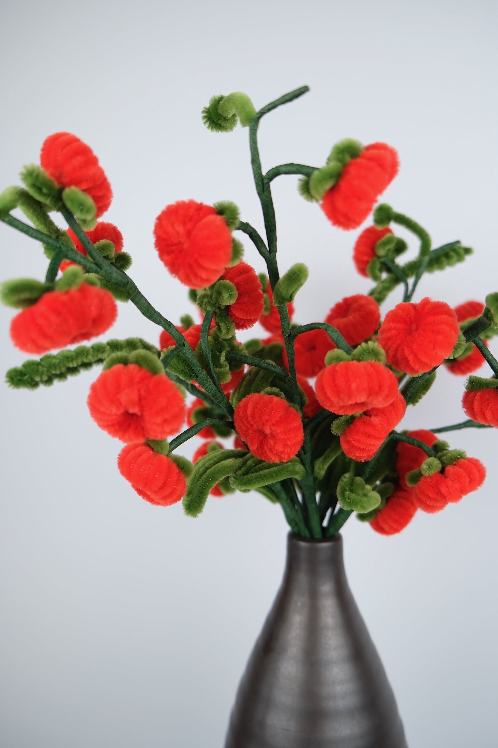 Red flowers in vase