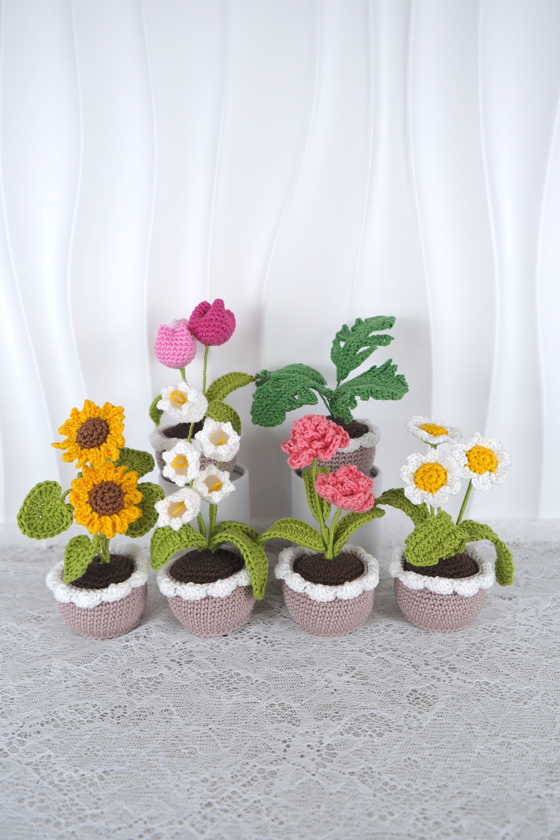Gehaakte bloempotjes