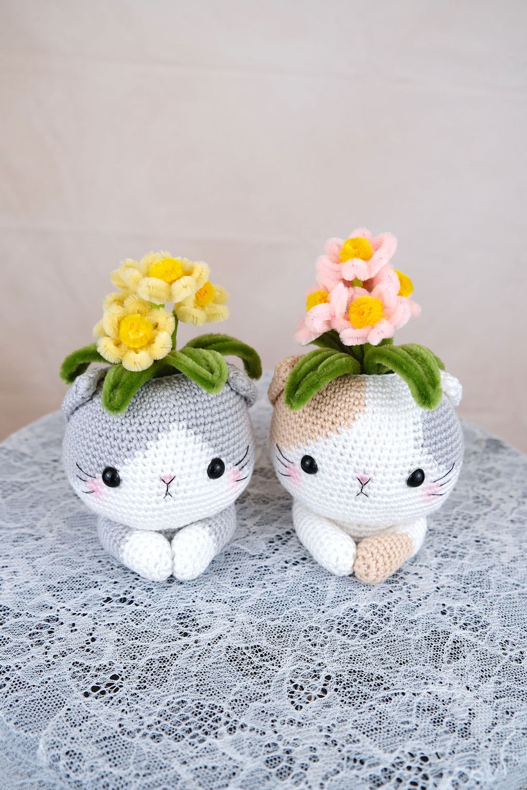 Katten bloem vazen