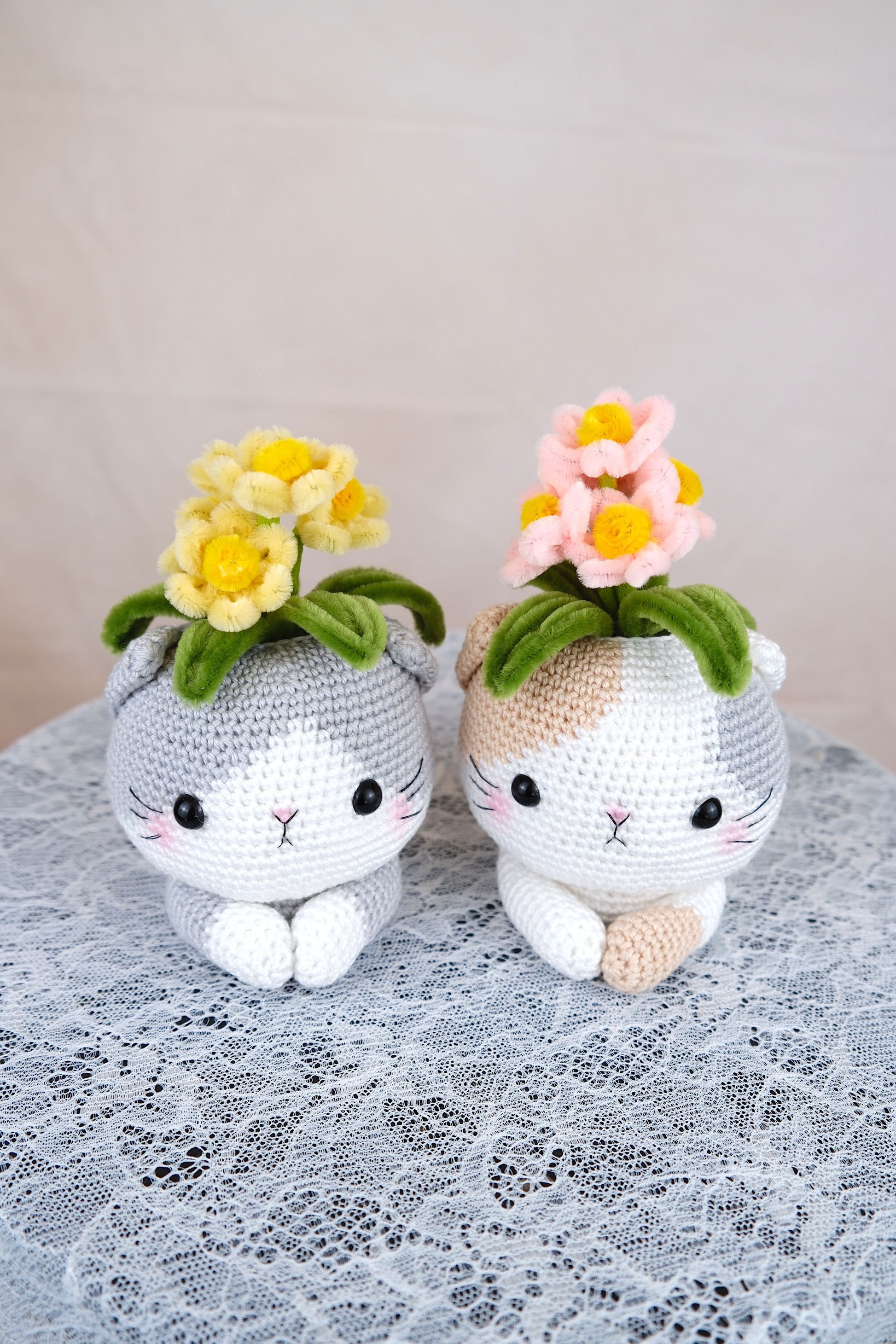 Katten bloem vazen