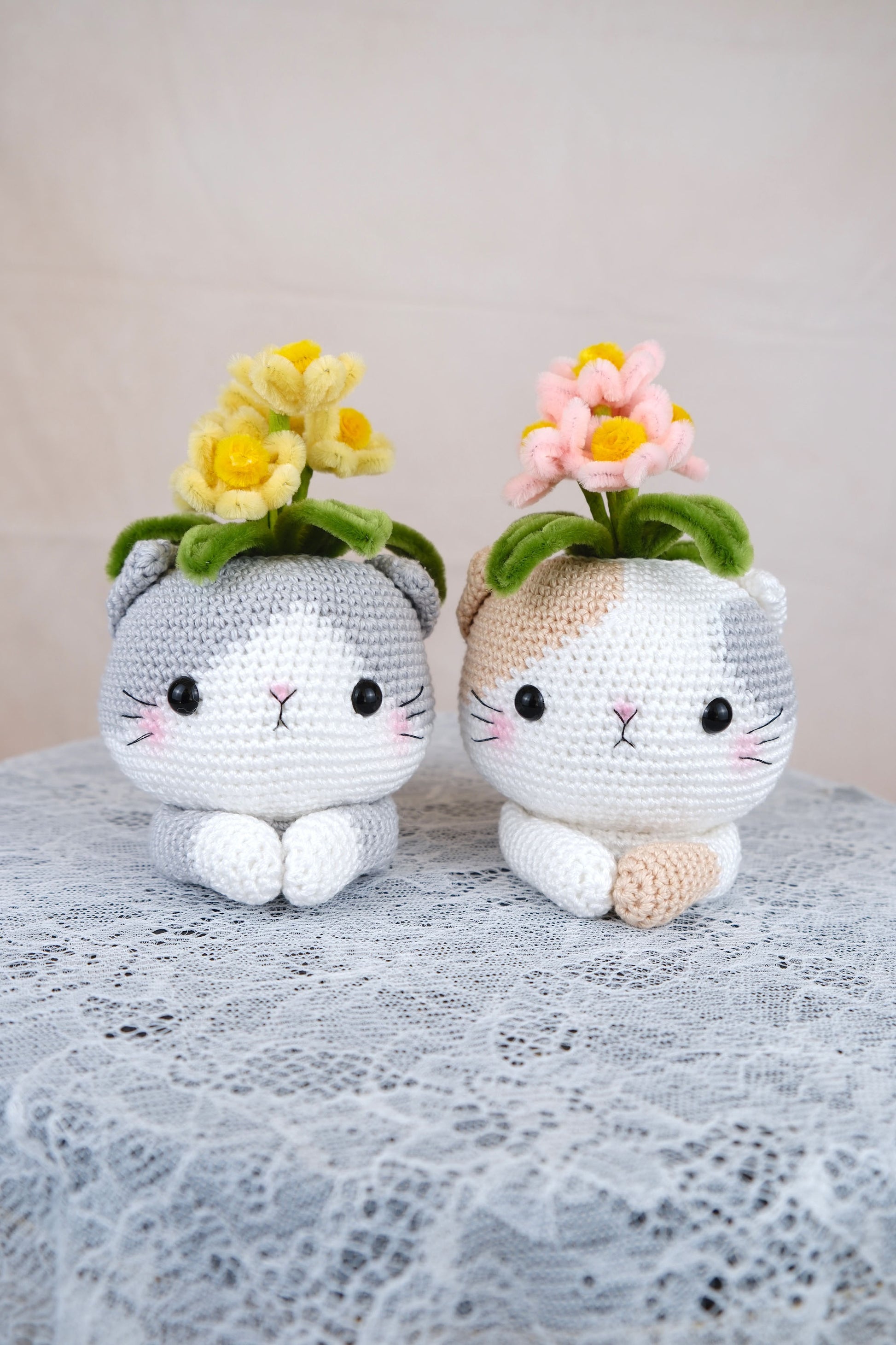 Katten bloem vazen