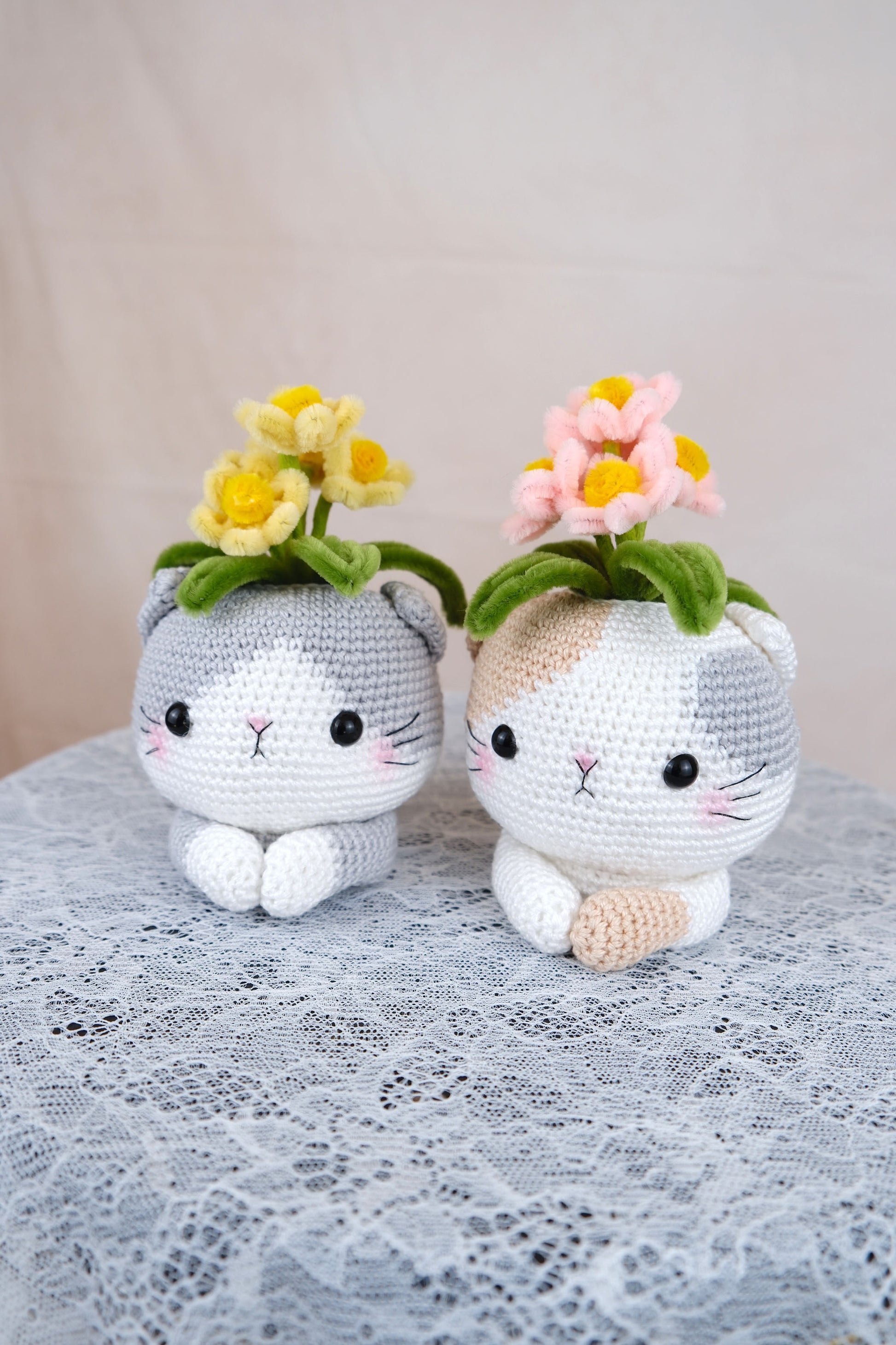 Katten bloem vazen