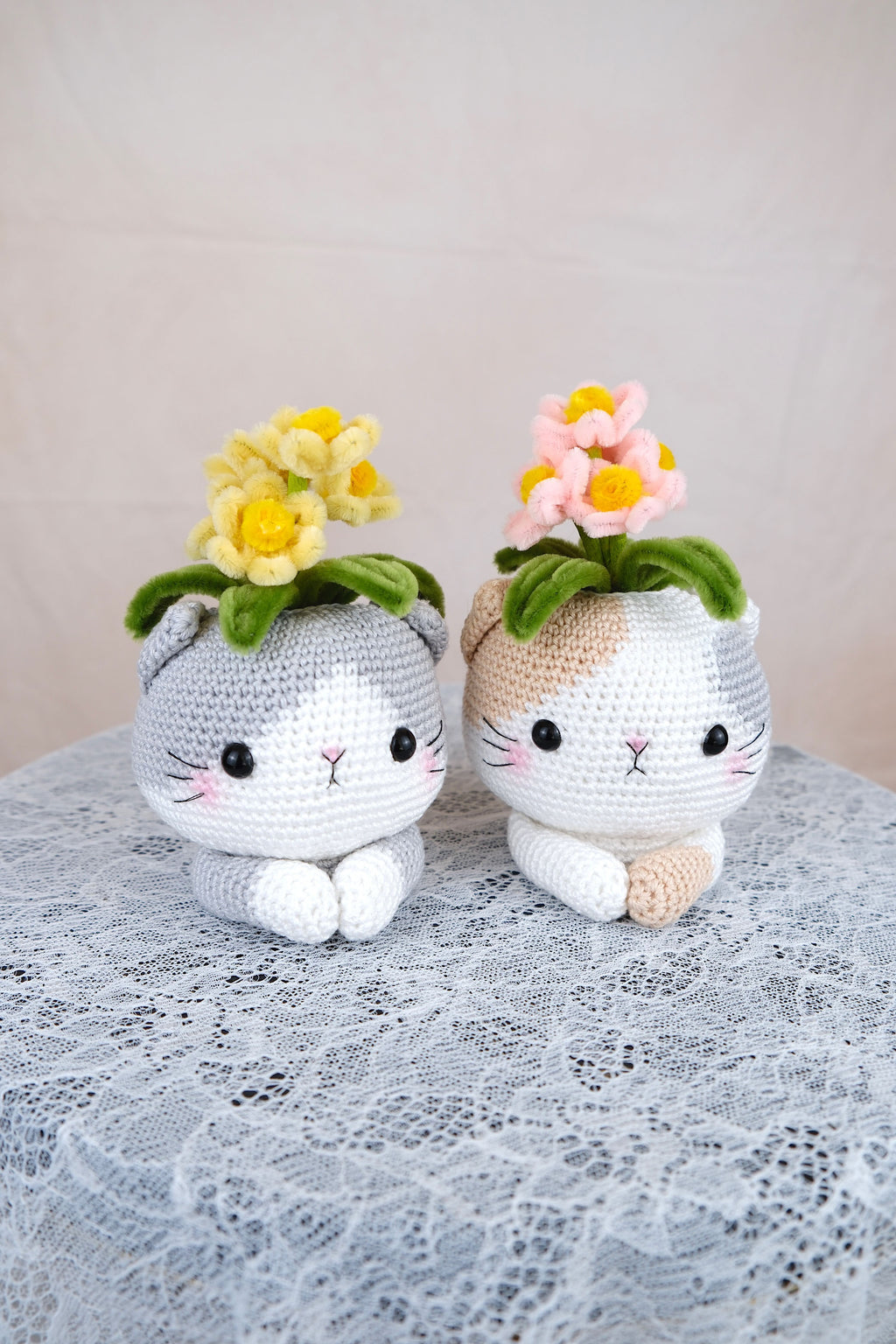 Katten bloem vazen