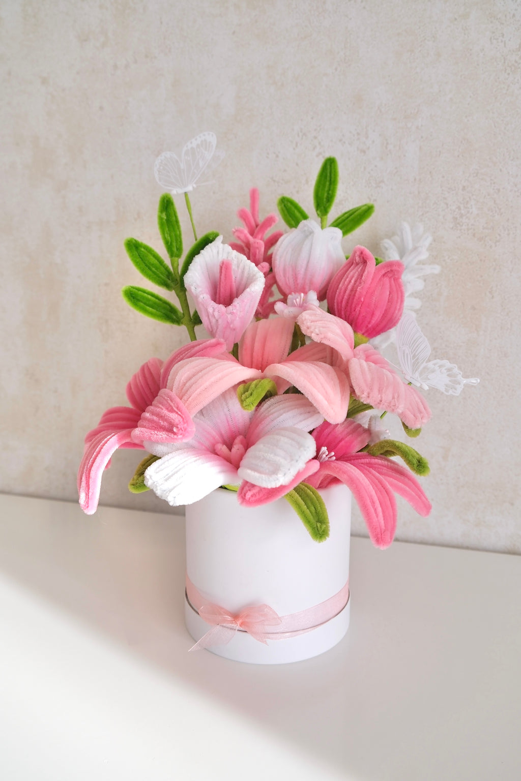 Pot de fleurs 'Passion rose'