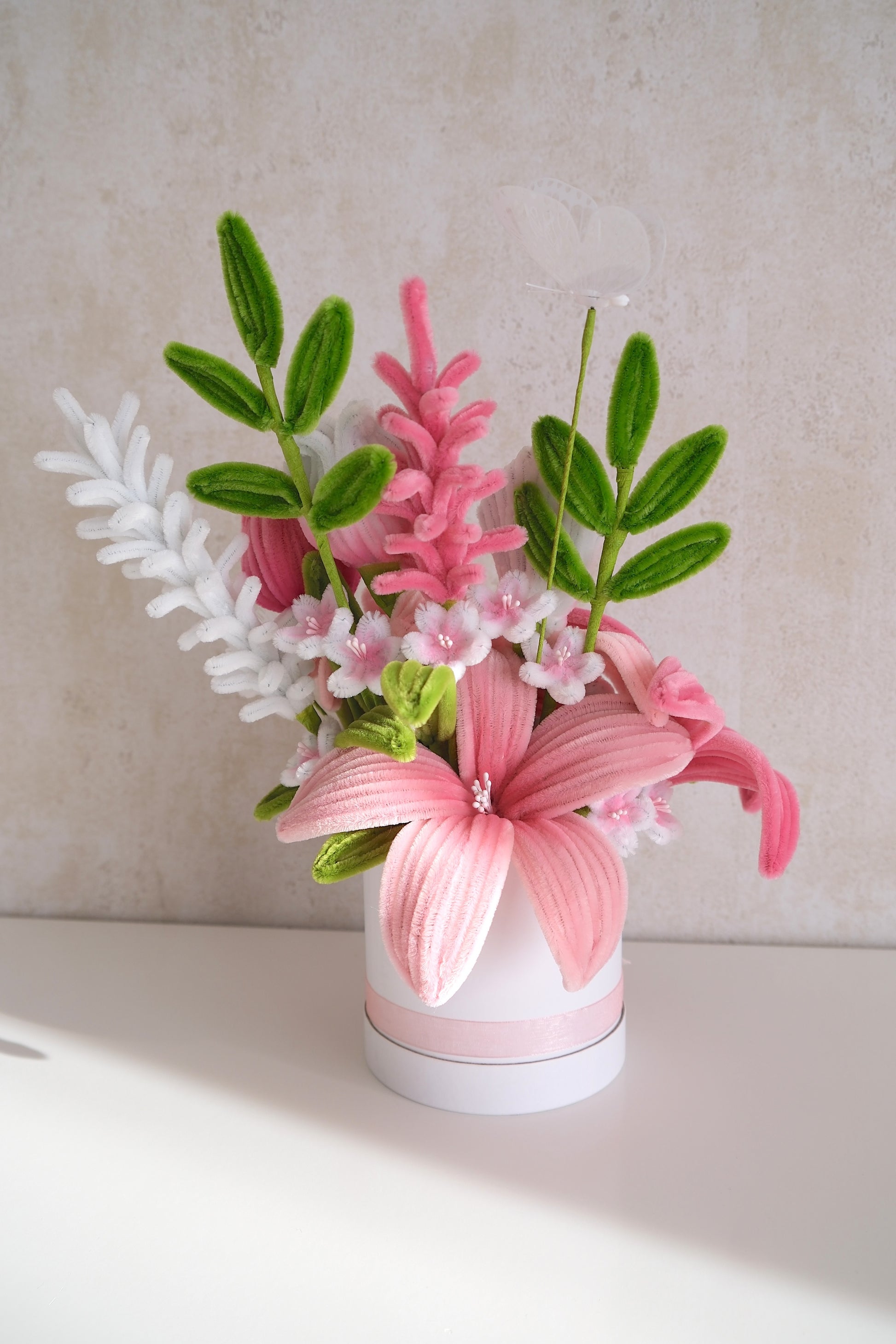 Pot de fleurs 'Passion rose'