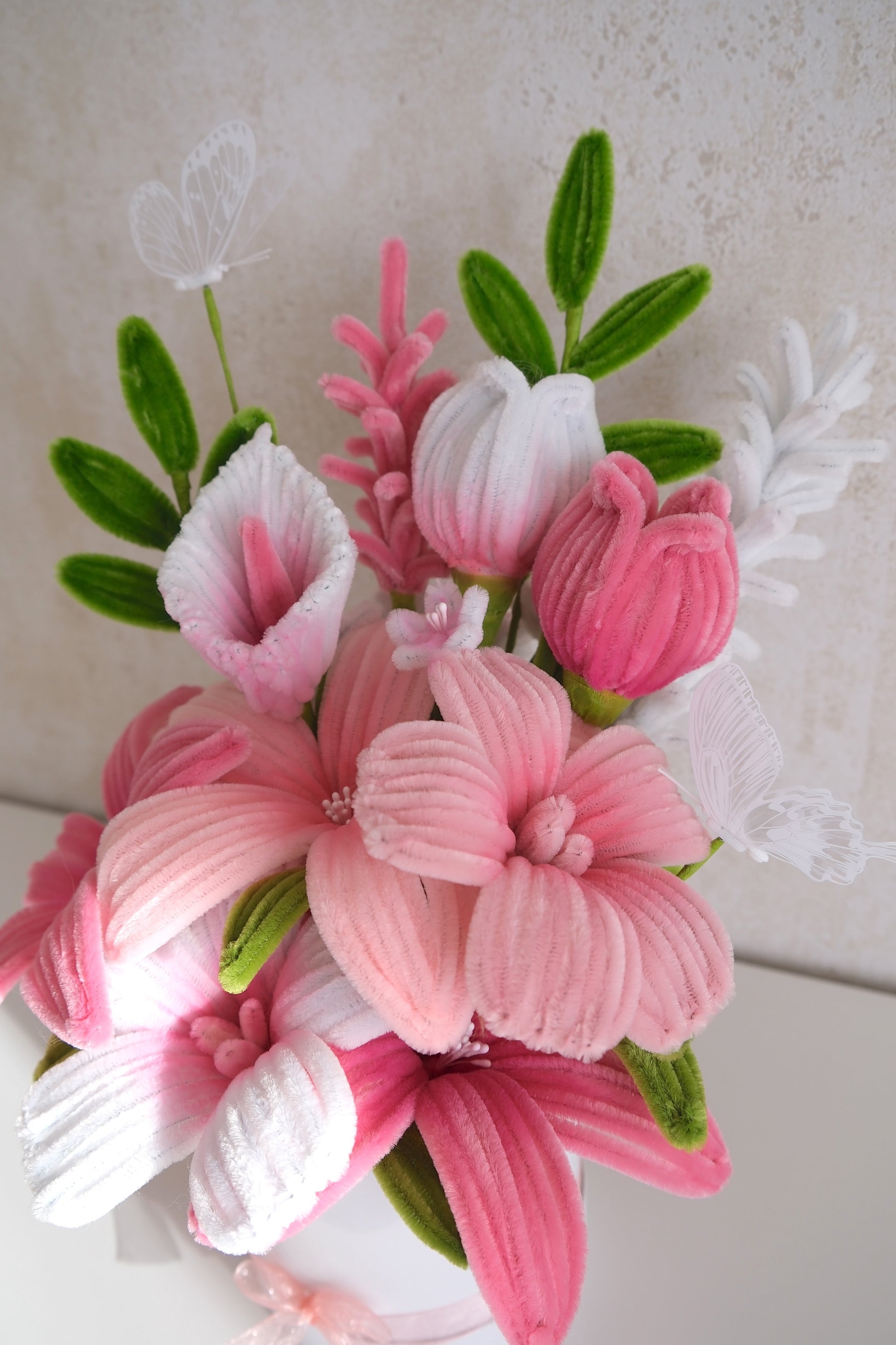 Pot de fleurs 'Passion rose'