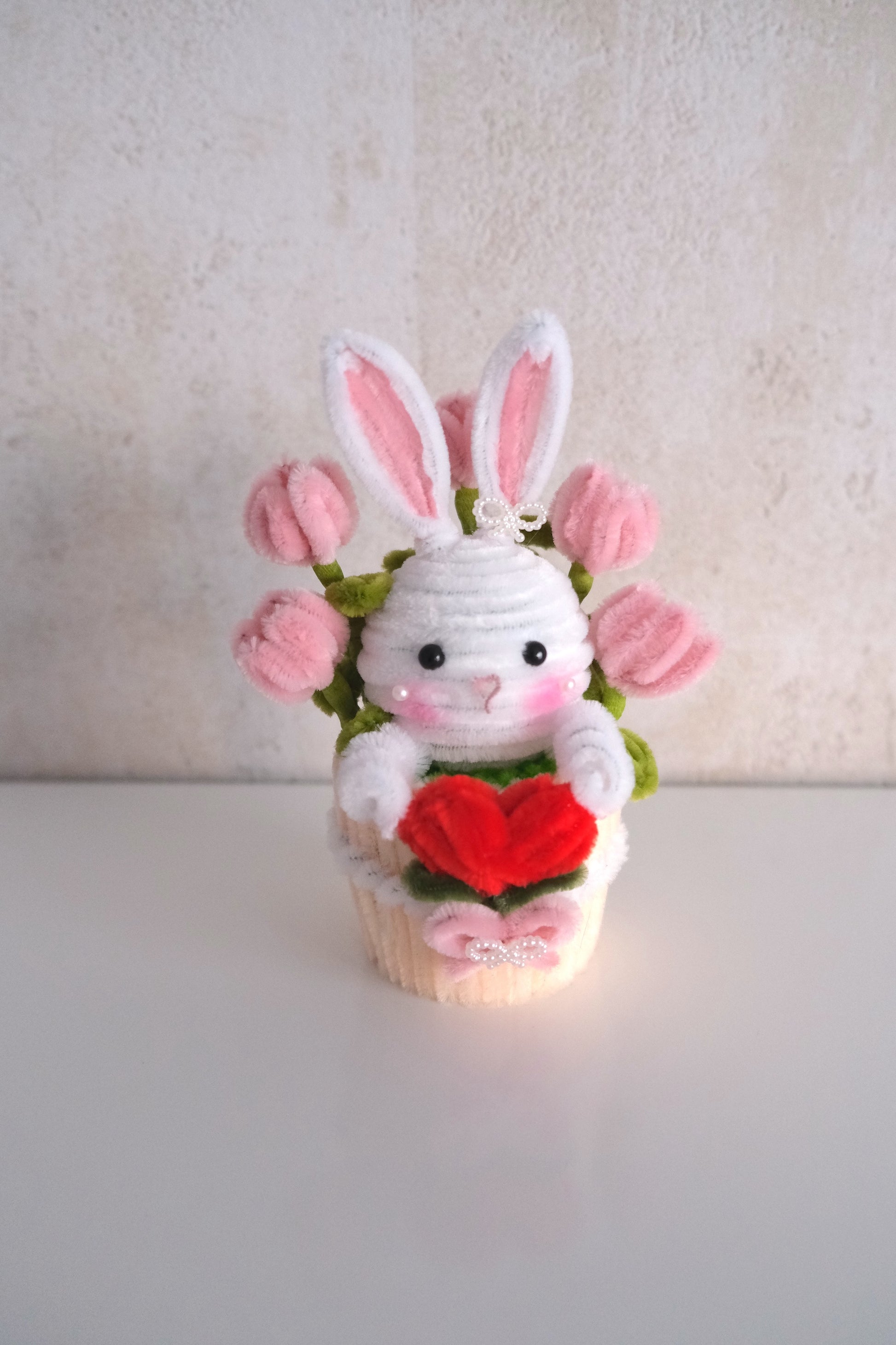 Pots de fleurs animaux avec cœur