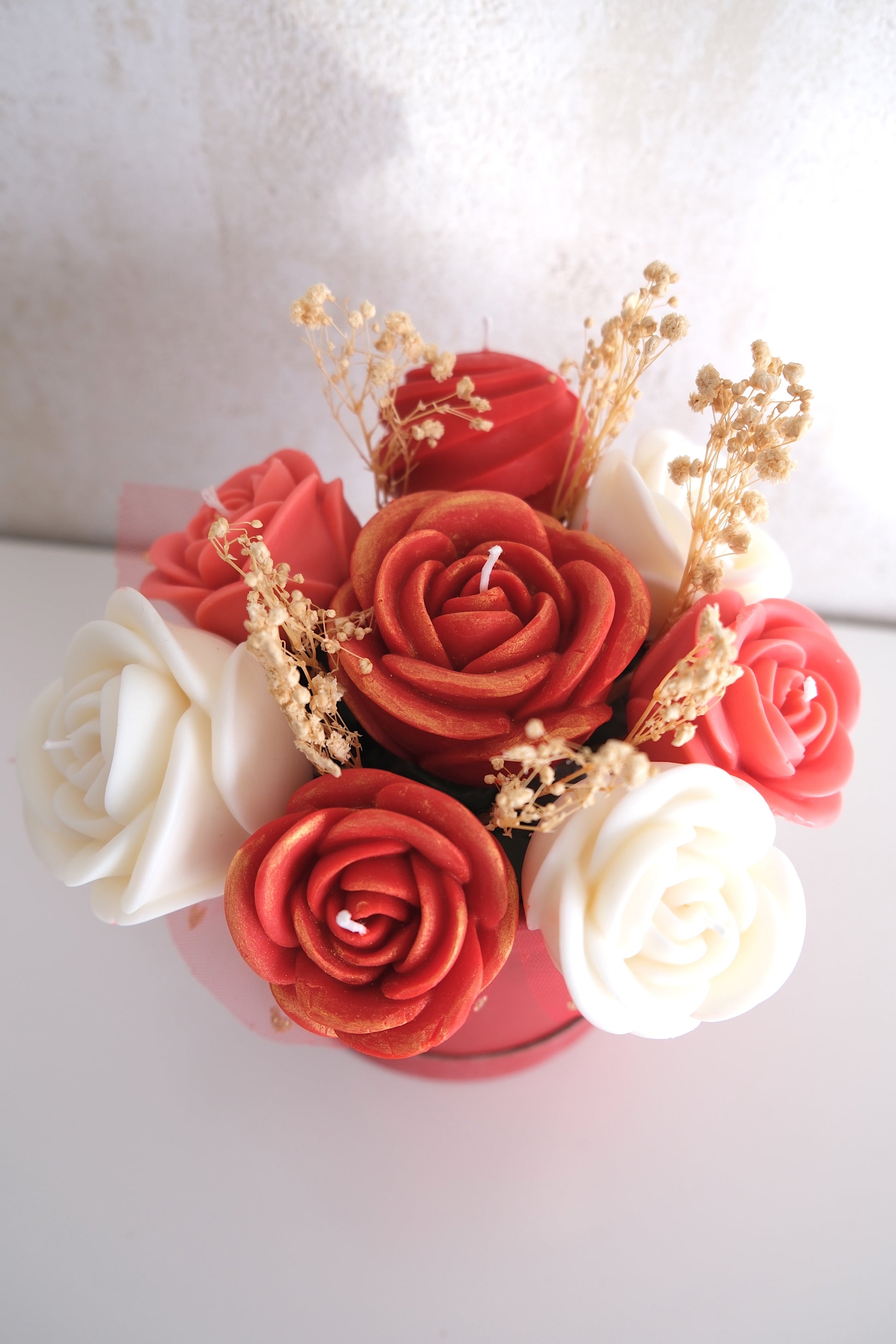 Kaarsen boeket 'Rose'