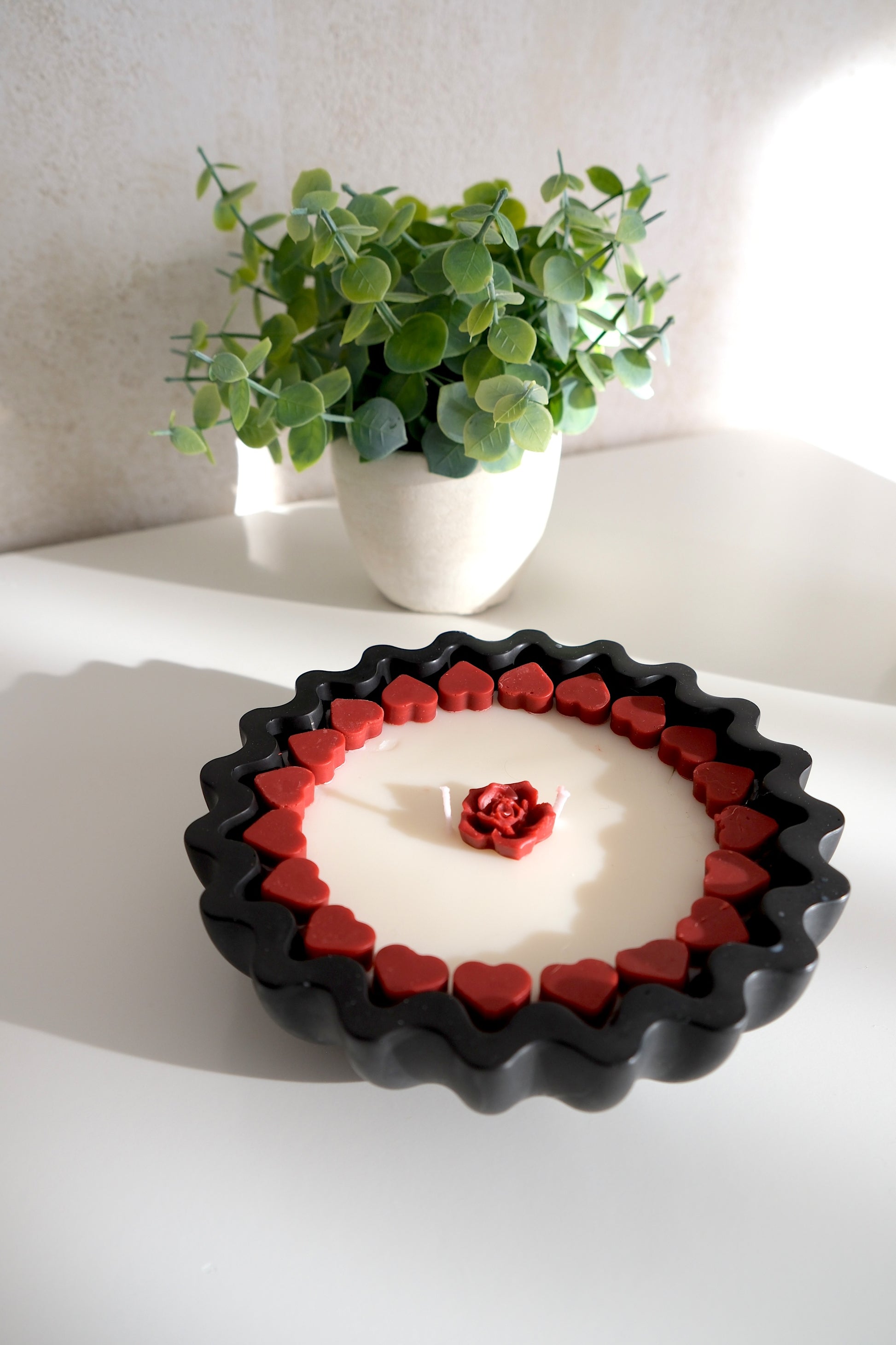 Kaars 'Black Ribble Heart'