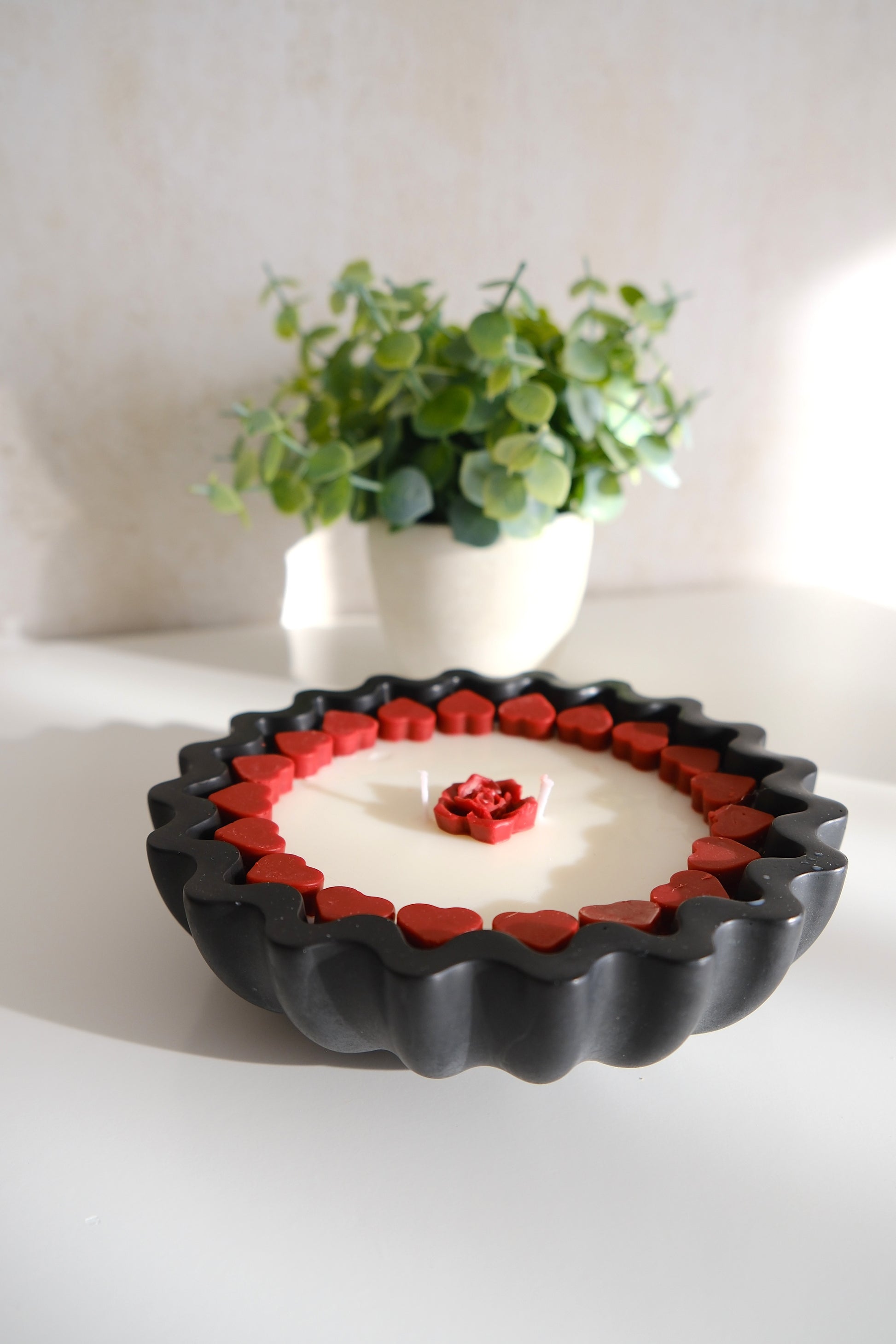 Kaars 'Black Ribble Heart'