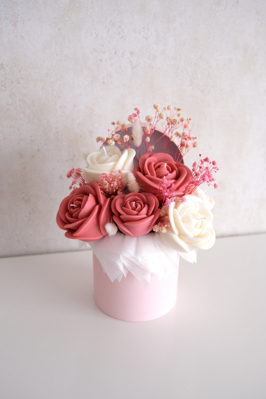 Kaarsenboeket 'Pink Box'(Pre-order)