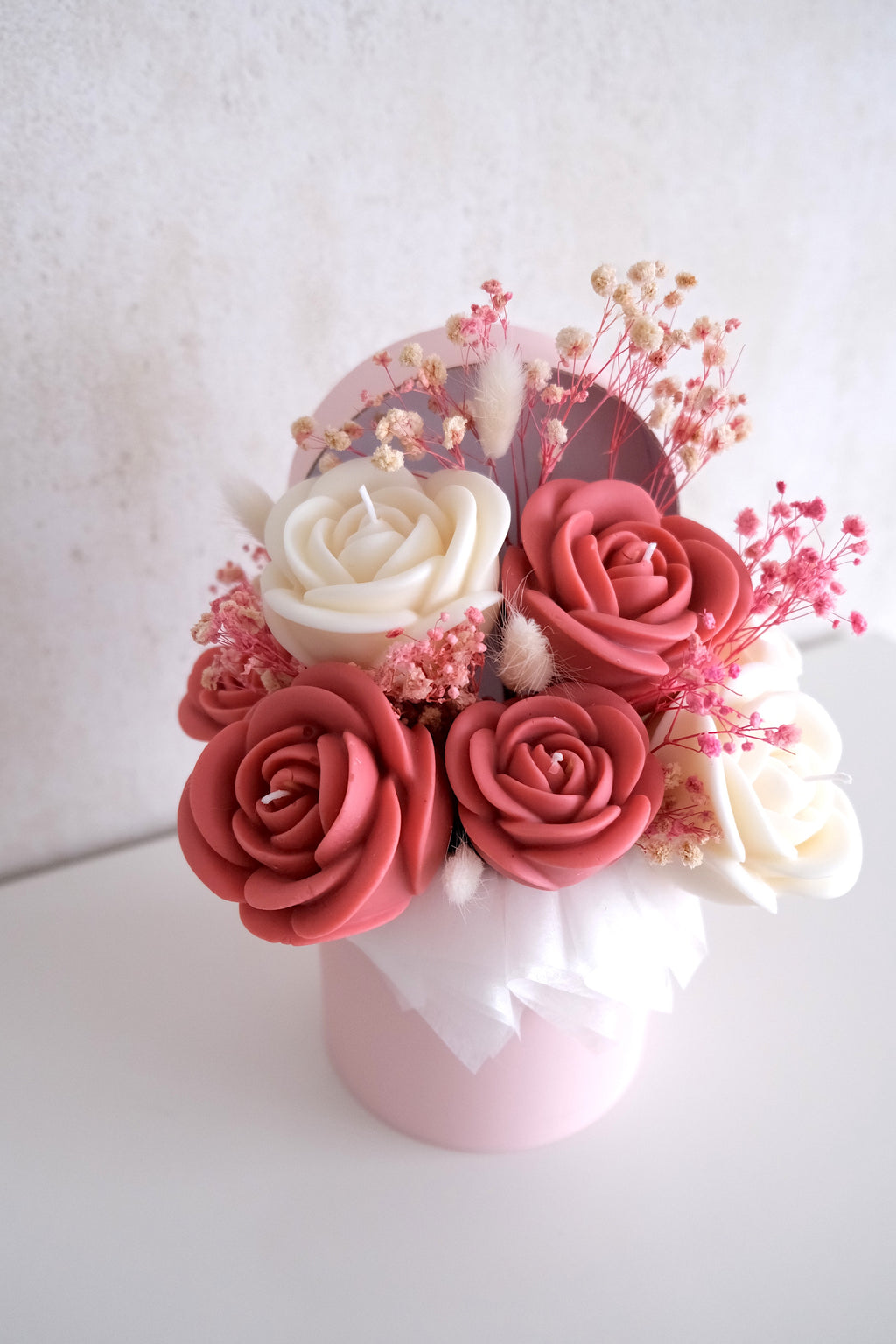 Kaarsenboeket 'Pink Box'(Pre-order)