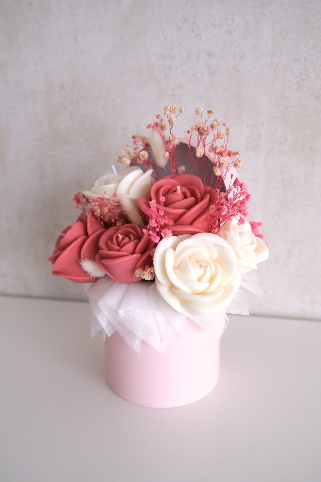 Kaarsenboeket 'Pink Box'(Pre-order)